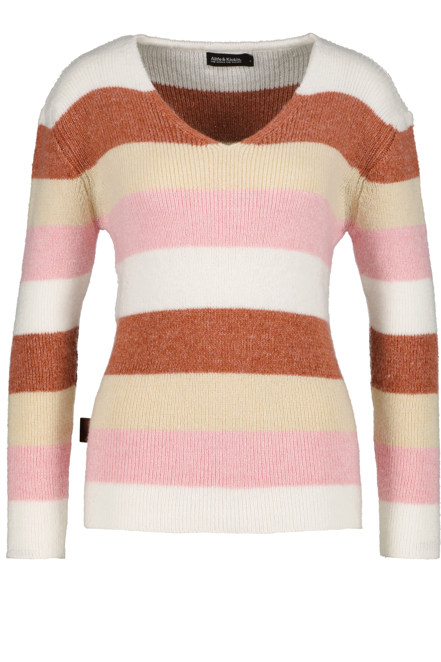 KaleaAK Z Pullover für Damen - Weicher Strickpullover mit lässigem Look Beige