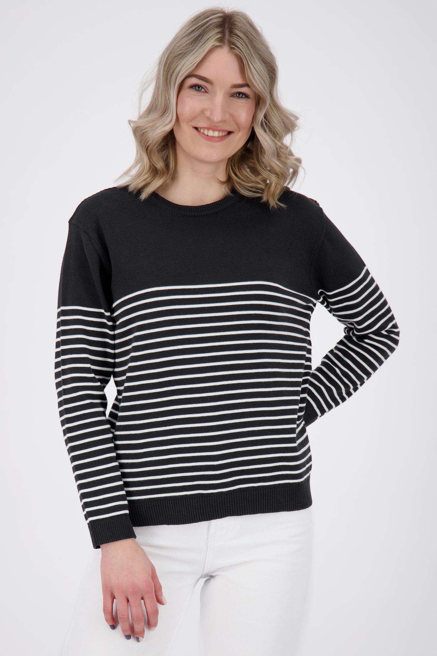 Damenstrickpullover ValentinaAK Z - Weiche Strickqualität und lässiger Schnitt Schwarz