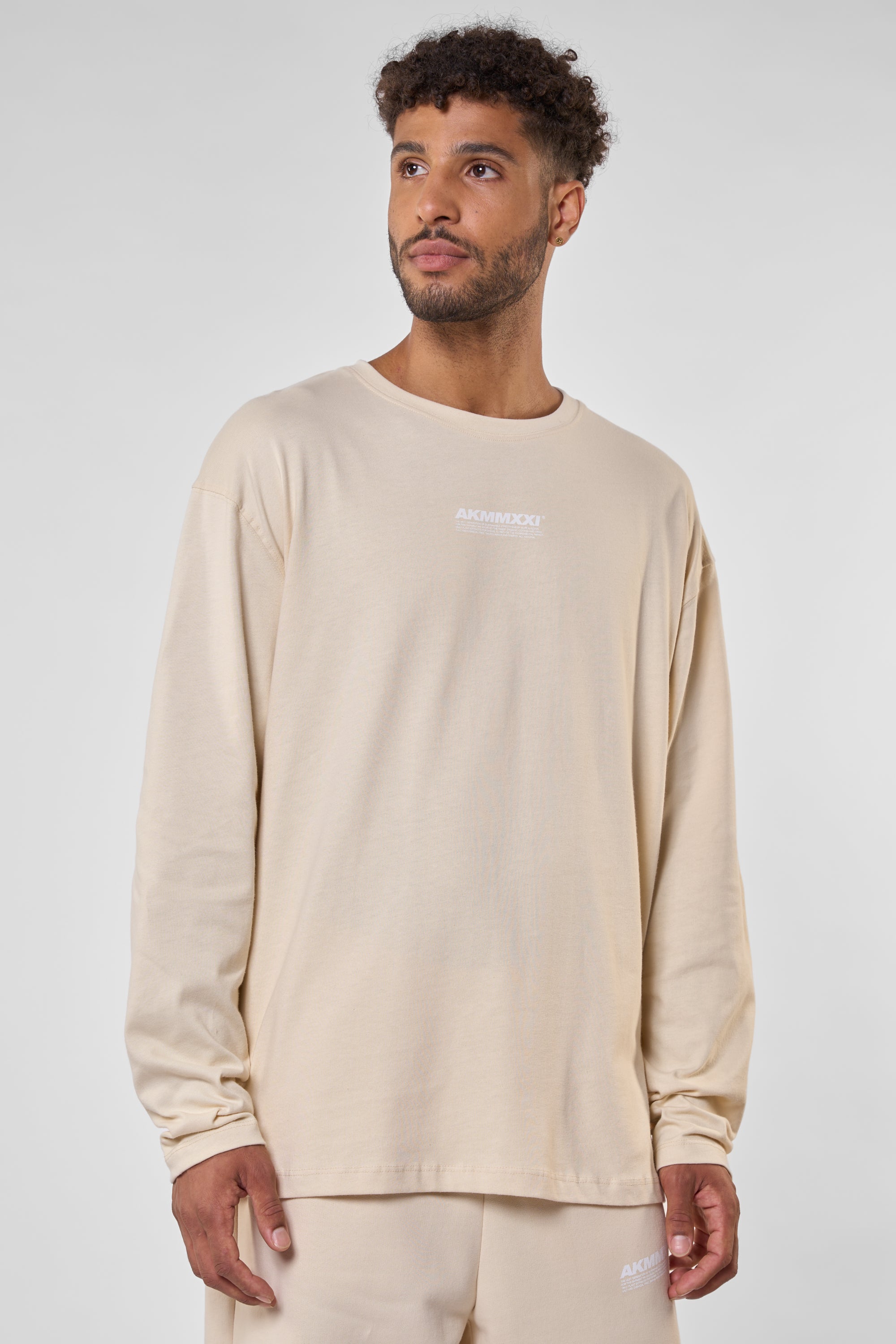 SaturnAK A Langarmshirt Damen Herren Unisex Beige