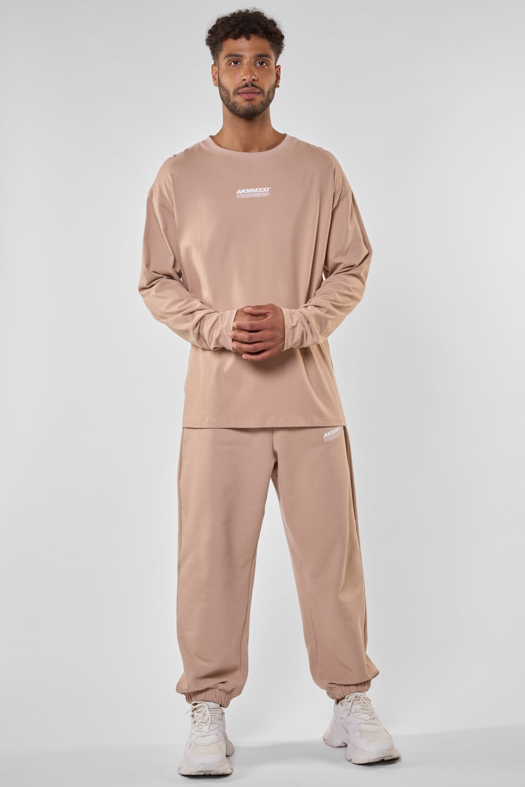 SaturnAK A Langarmshirt Damen Herren Unisex Beige