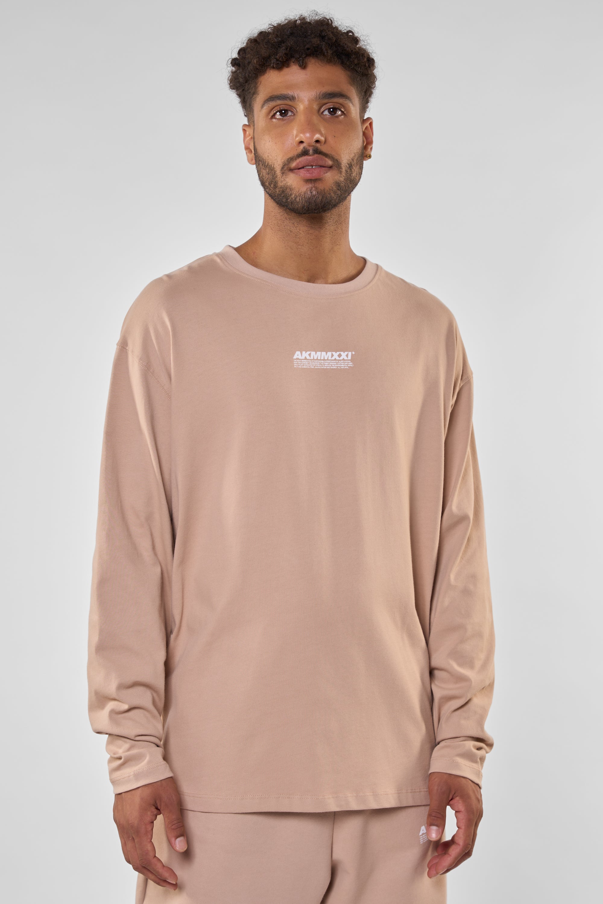 SaturnAK A Langarmshirt Damen Herren Unisex Beige