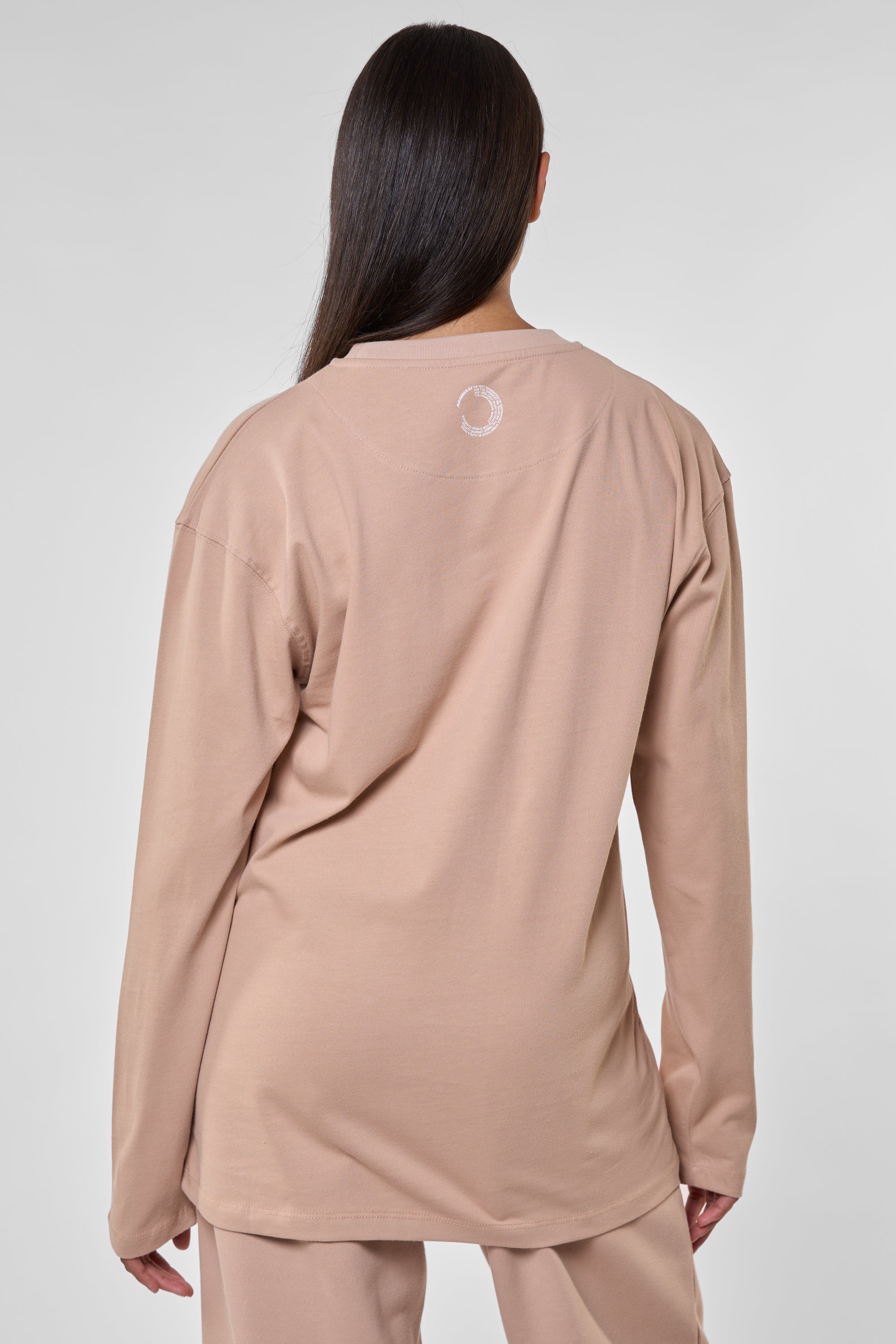SaturnAK A Langarmshirt Damen Herren Unisex Beige