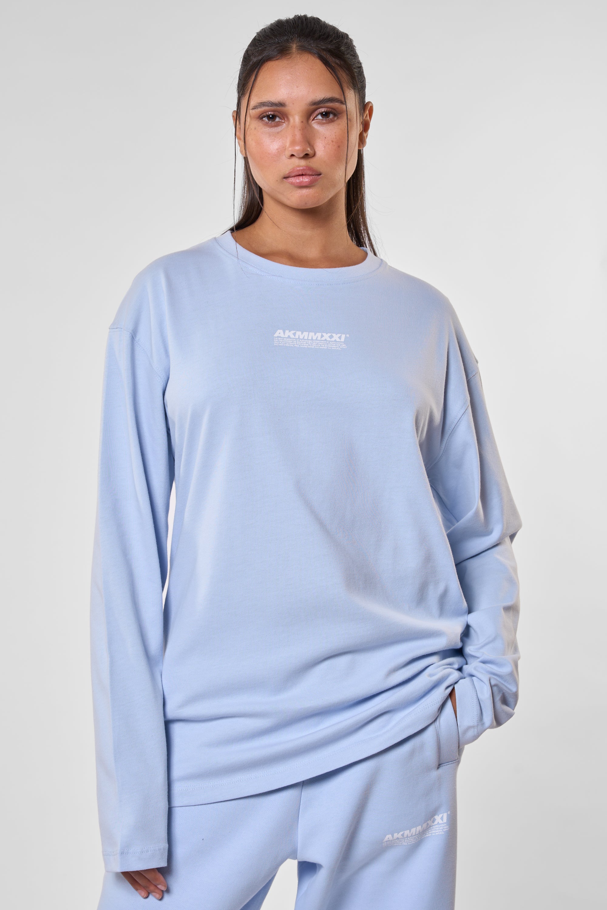 SaturnAK A Langarmshirt Damen Herren Unisex Hellblau