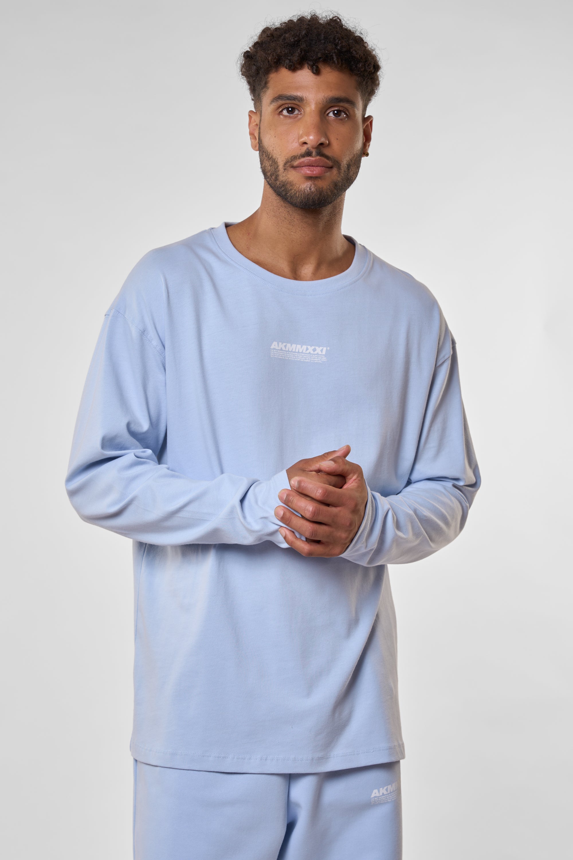SaturnAK A Langarmshirt Damen Herren Unisex Hellblau