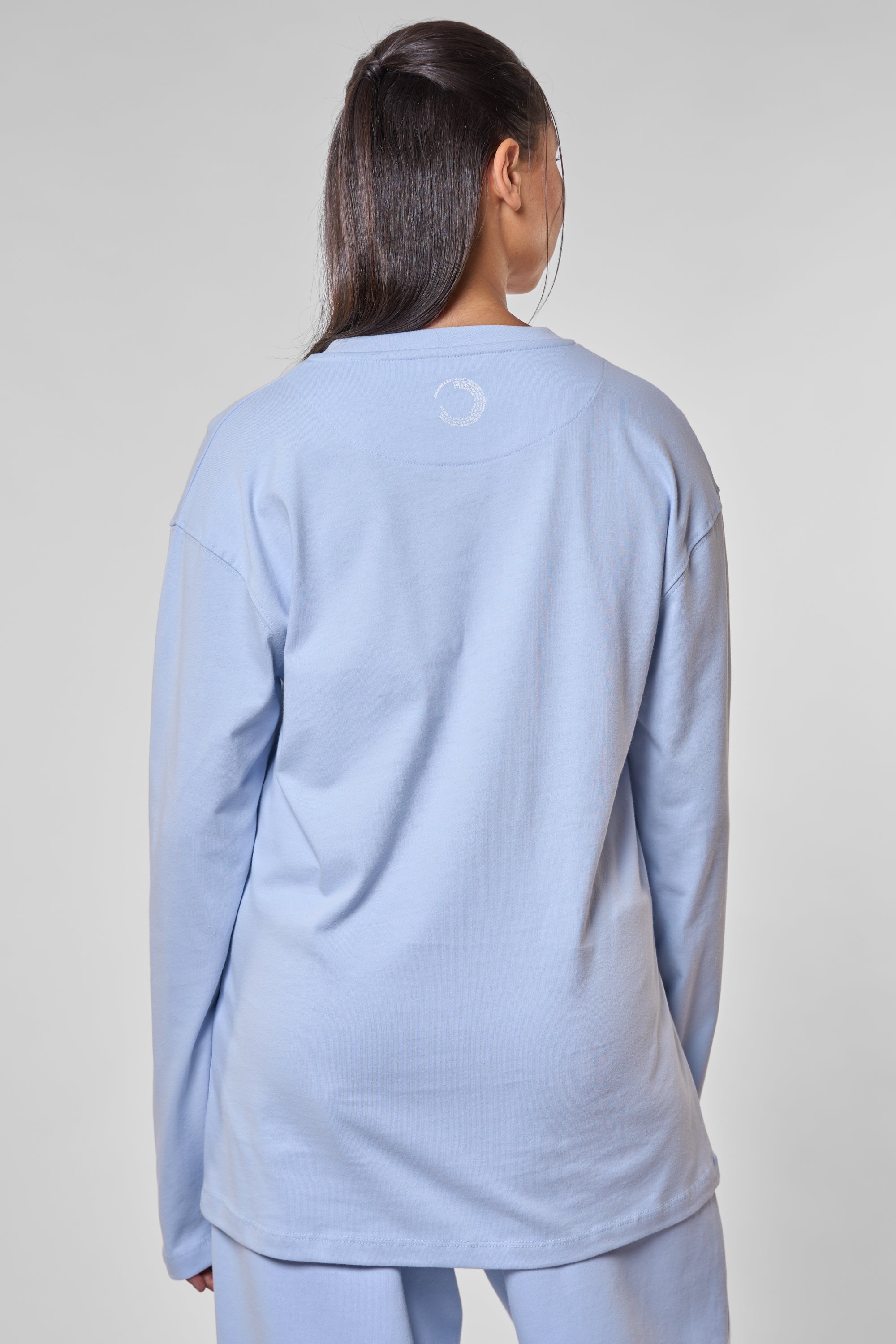 SaturnAK A Langarmshirt Damen Herren Unisex Hellblau