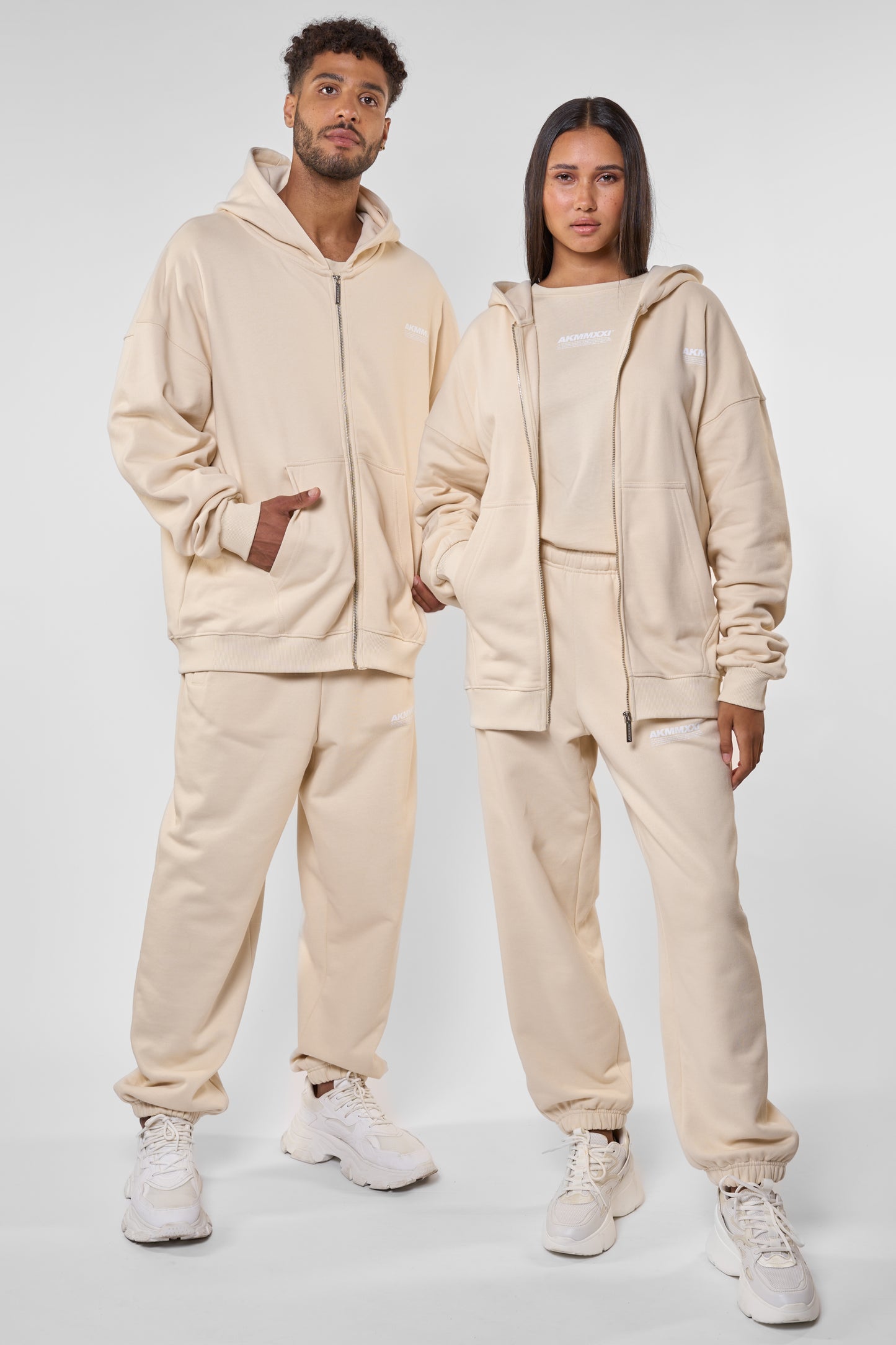 KyoAK A Sweatjacke Damen Herren Beige