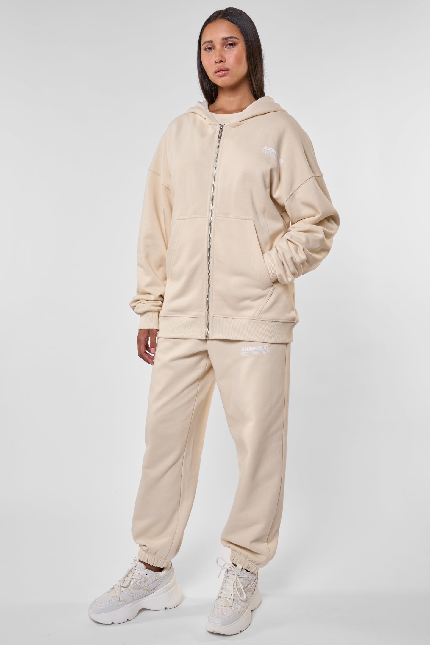 KyoAK A Sweatjacke Damen Herren Beige
