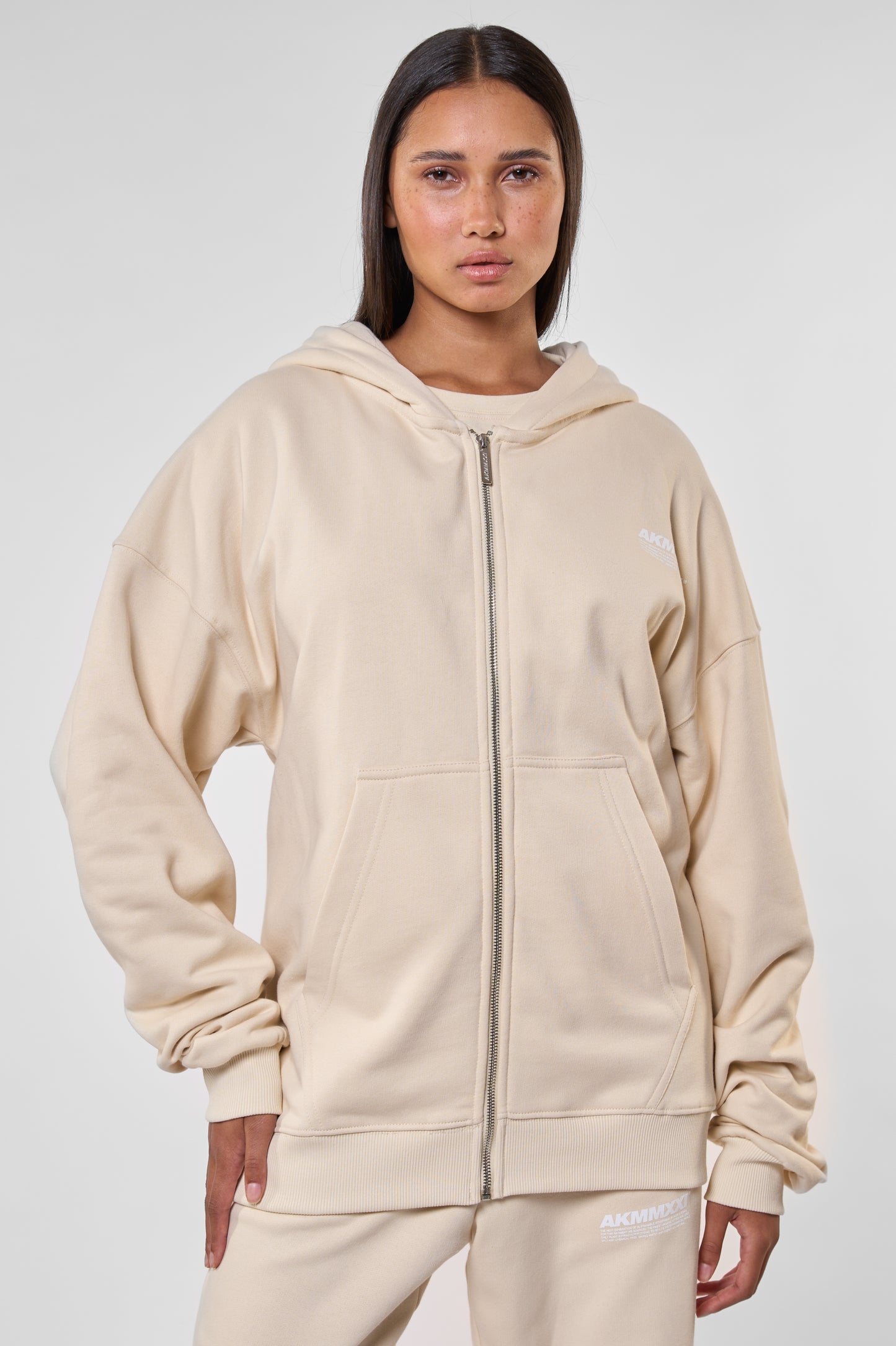 KyoAK A Sweatjacke Damen Herren Beige