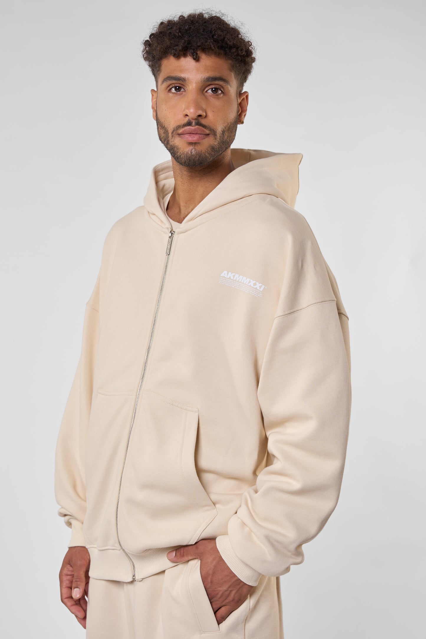 KyoAK A Sweatjacke Damen Herren Beige