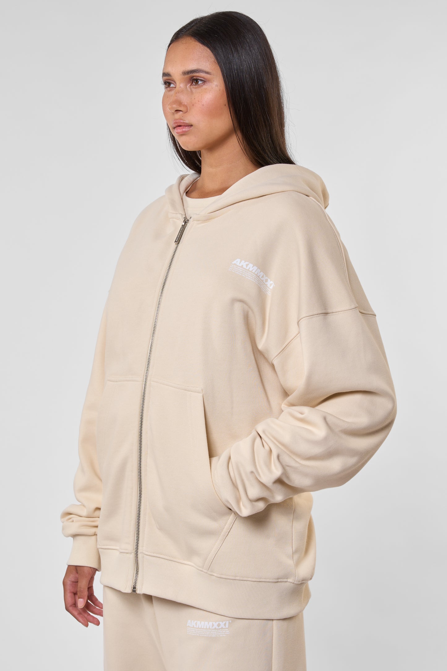 KyoAK A Sweatjacke Damen Herren Beige