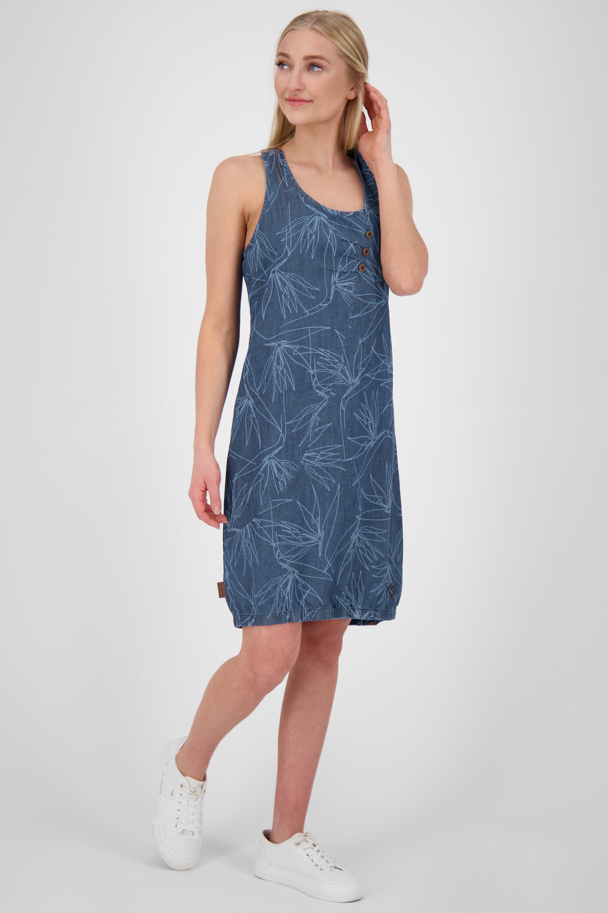 Alife and Kickin Damen Sommerkleid CameronAK DNM B in Denim Optik Blau