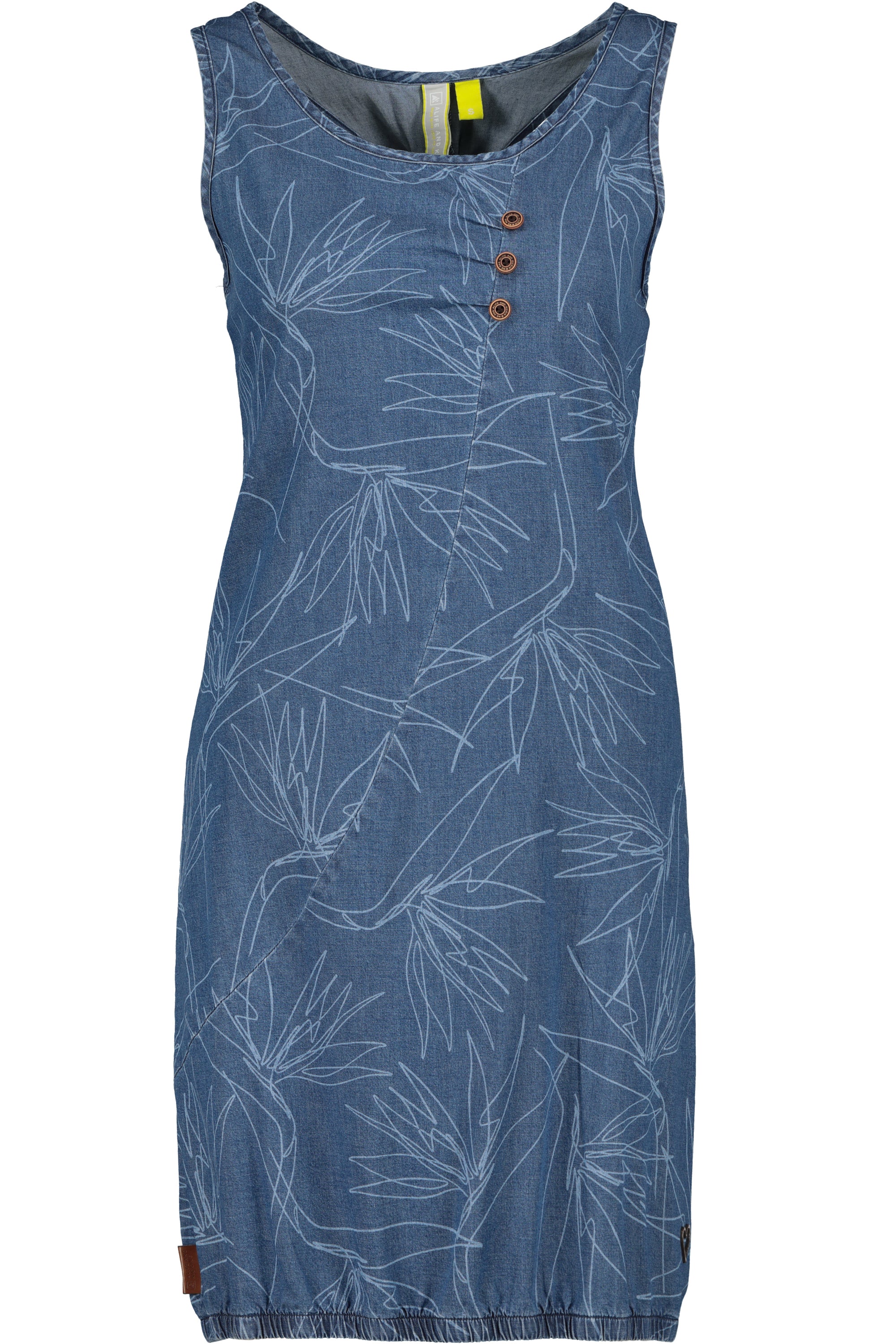 Alife and Kickin Damen Sommerkleid CameronAK DNM B in Denim Optik Blau