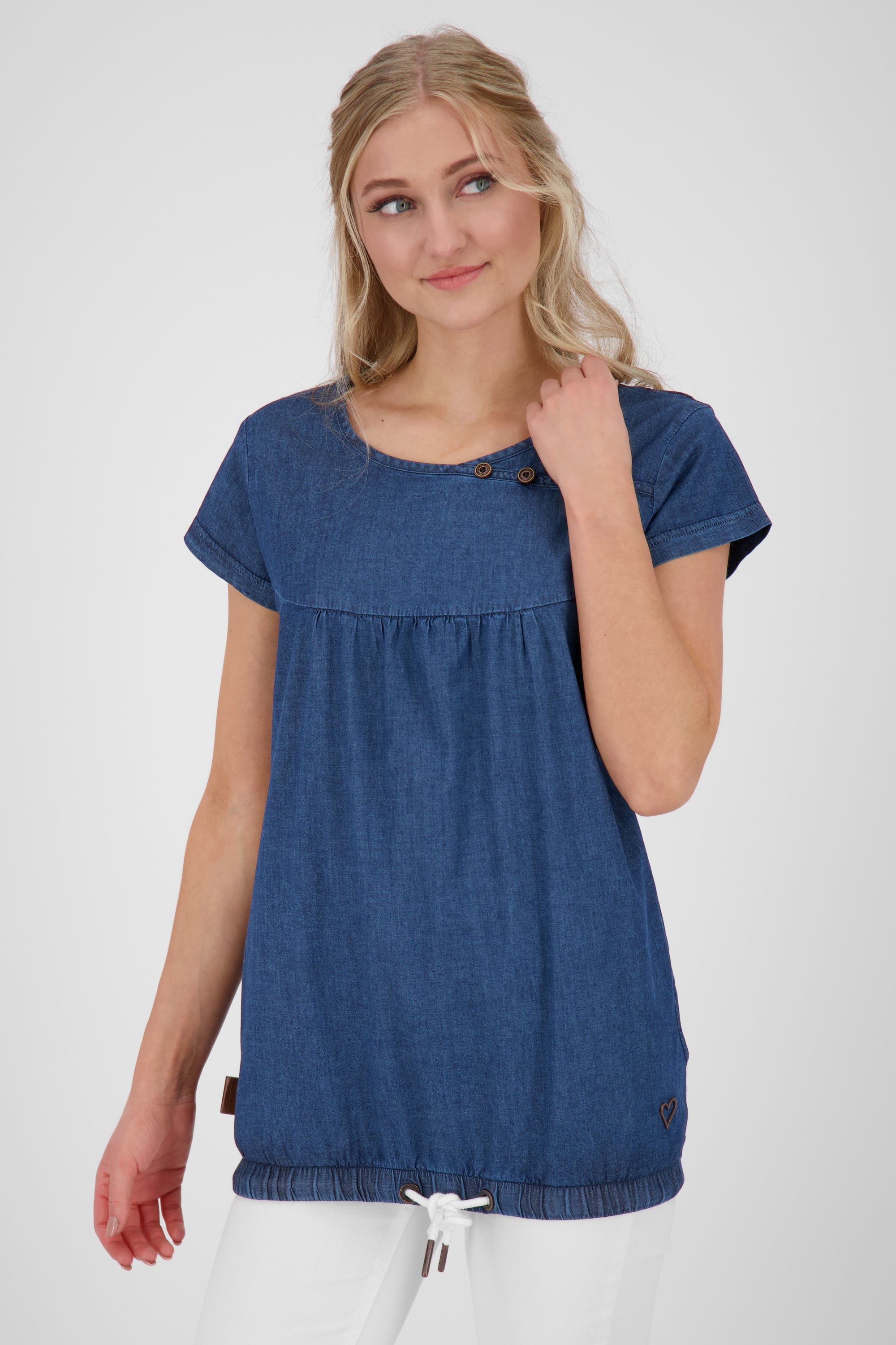 Damen-Freizeitshirt SummerAK DNM mit praktischen Details Dunkelblau