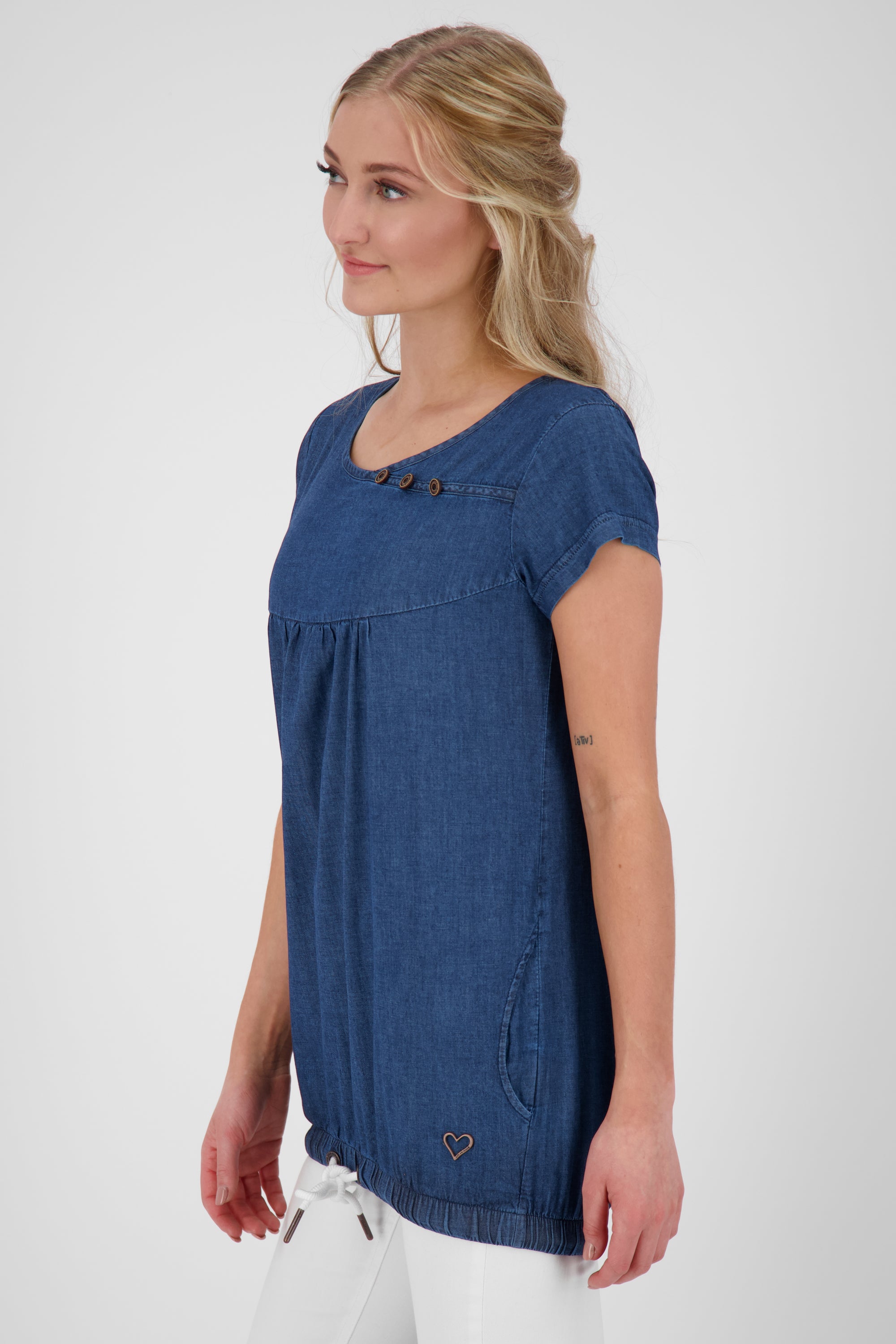 Damen-Freizeitshirt SummerAK DNM mit praktischen Details Dunkelblau