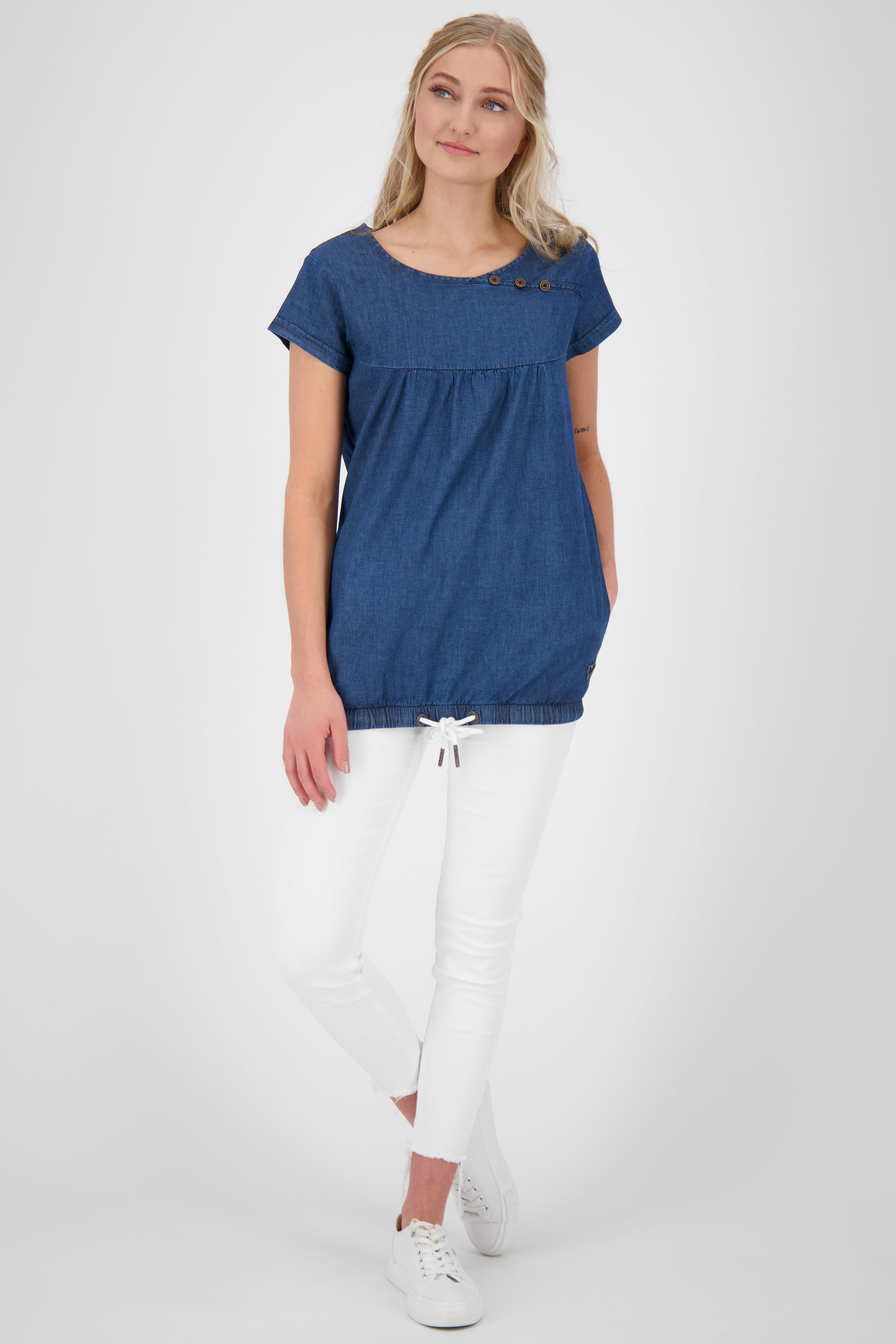 Damen-Freizeitshirt SummerAK DNM mit praktischen Details Dunkelblau