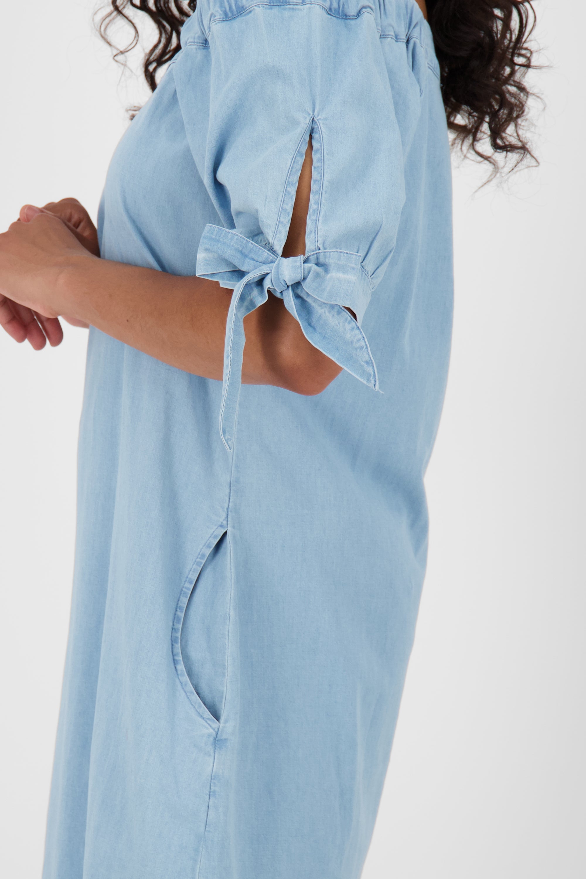 AnnieAK DNM A Longsleeve Dress Hellblau