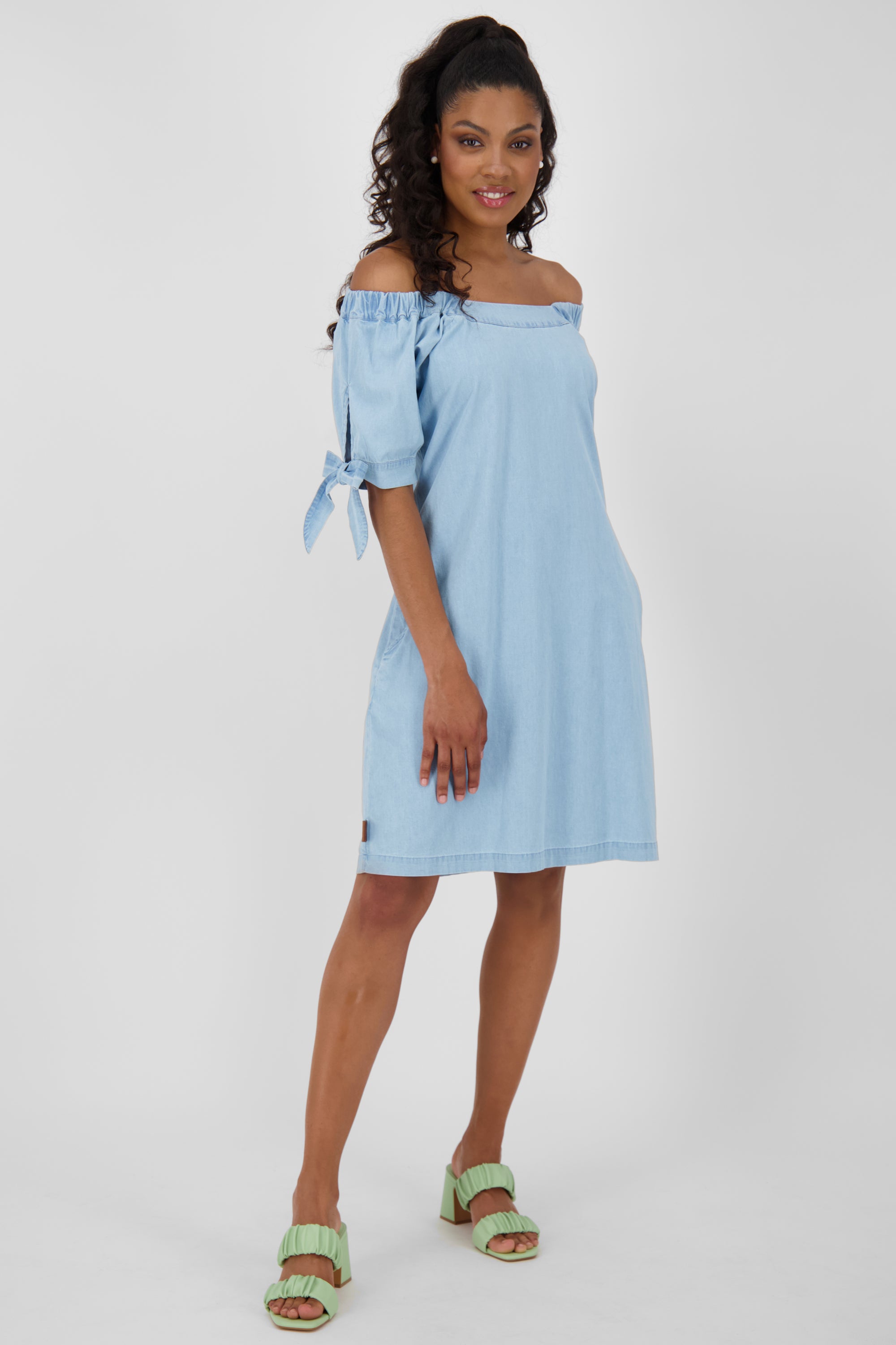 AnnieAK DNM A Longsleeve Dress Hellblau