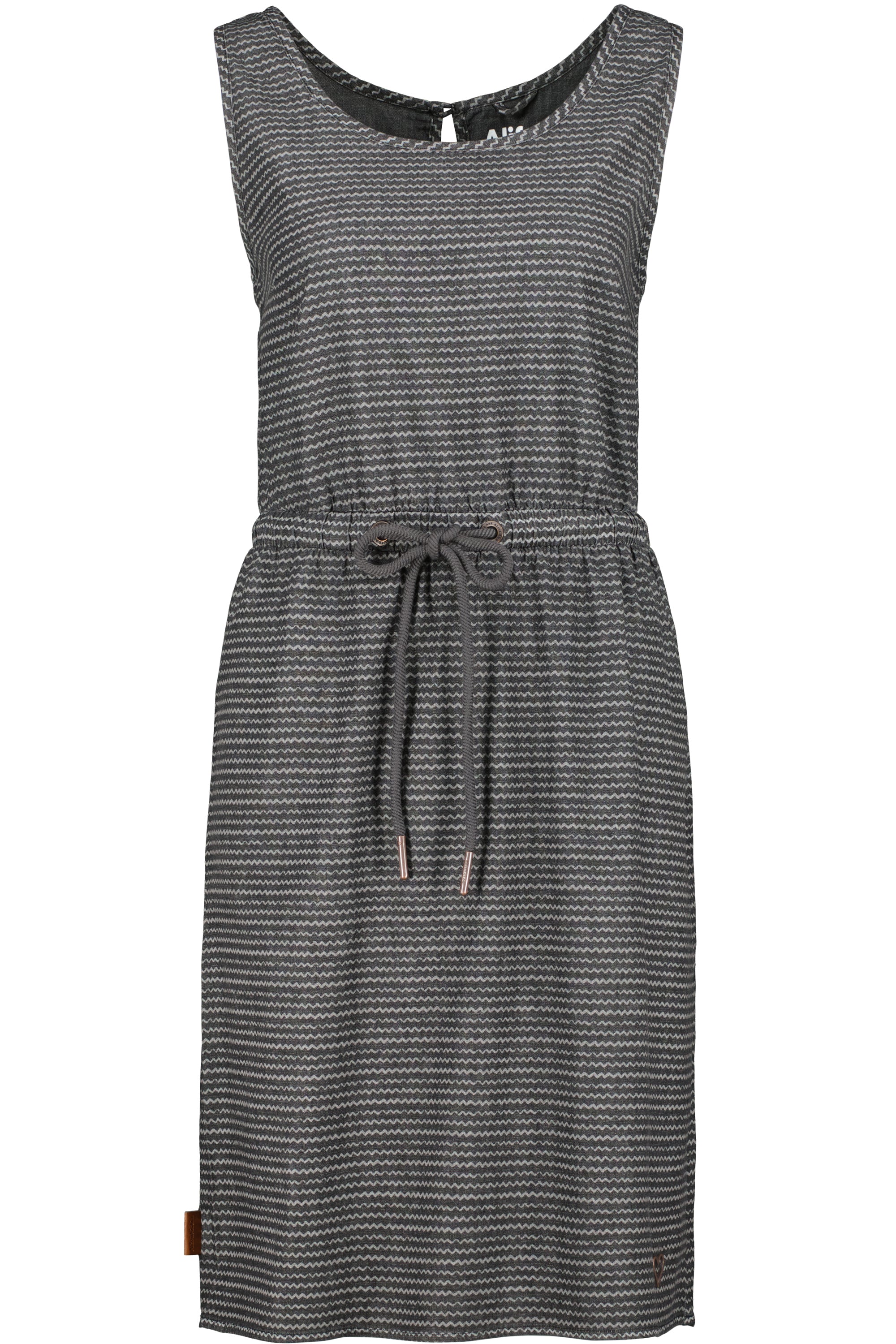 Alife and Kickin Kleid DojaAK - Legerer Denim-Look mit Herz-Logo Schwarz