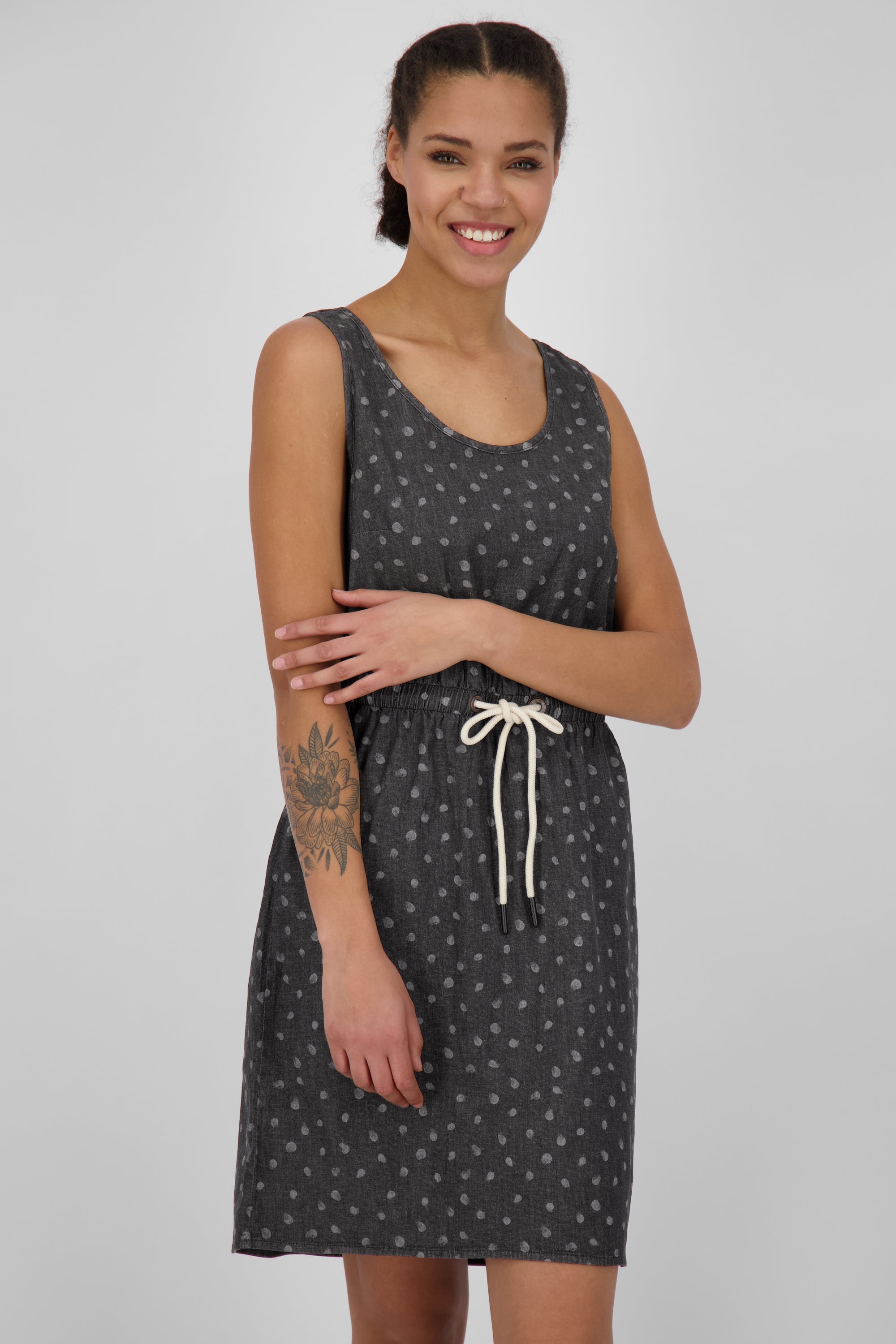 Sommerkleid DojaAK DNM B - Trendy Denim-Look für Damen Schwarz