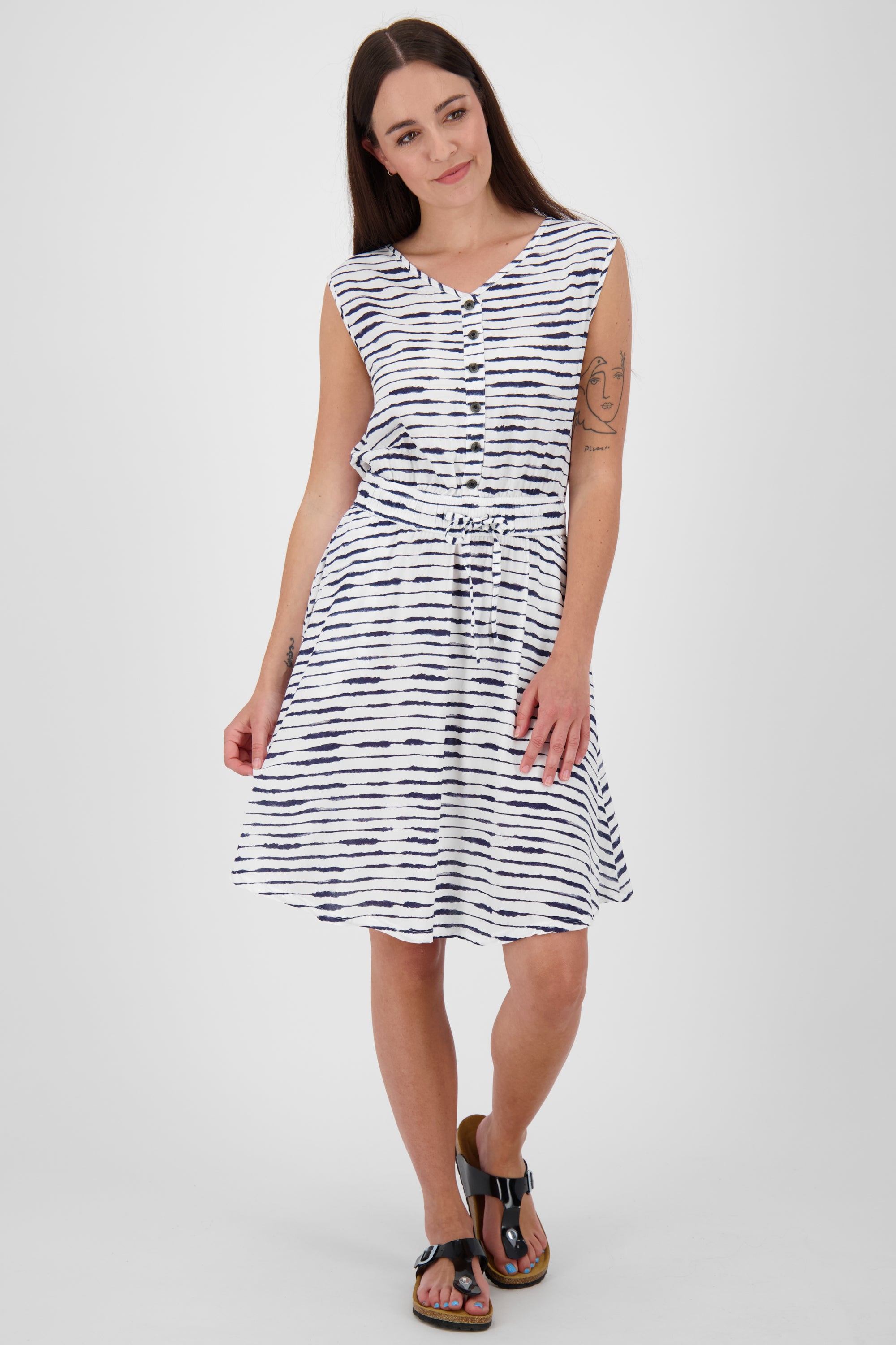 Trendiges Damenkleid ScarlettAK für einen femininen Look im Sommer Weiß