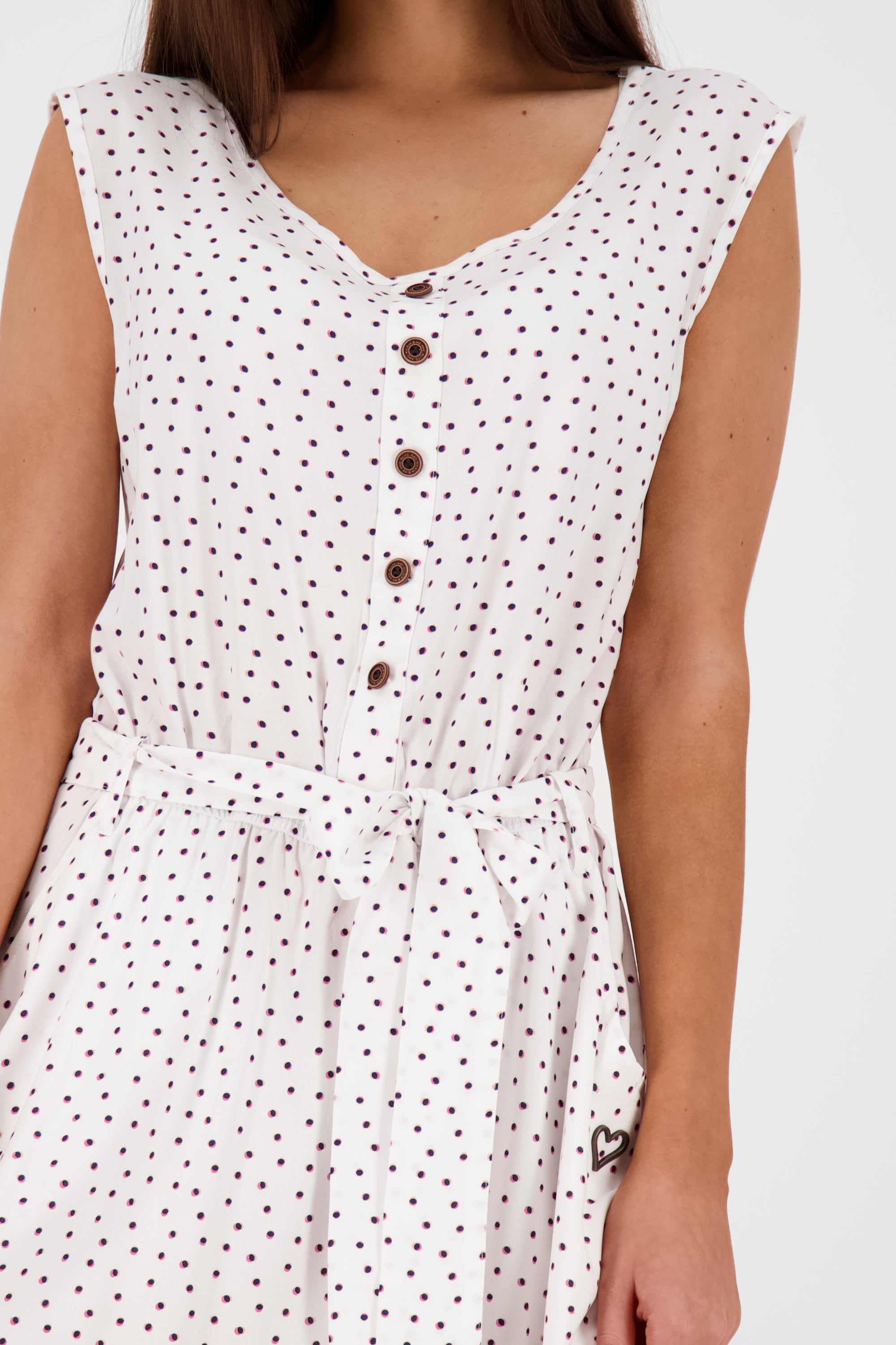 Feminines Damenkleid ScarlettAK B mit Bindegürtel Grau