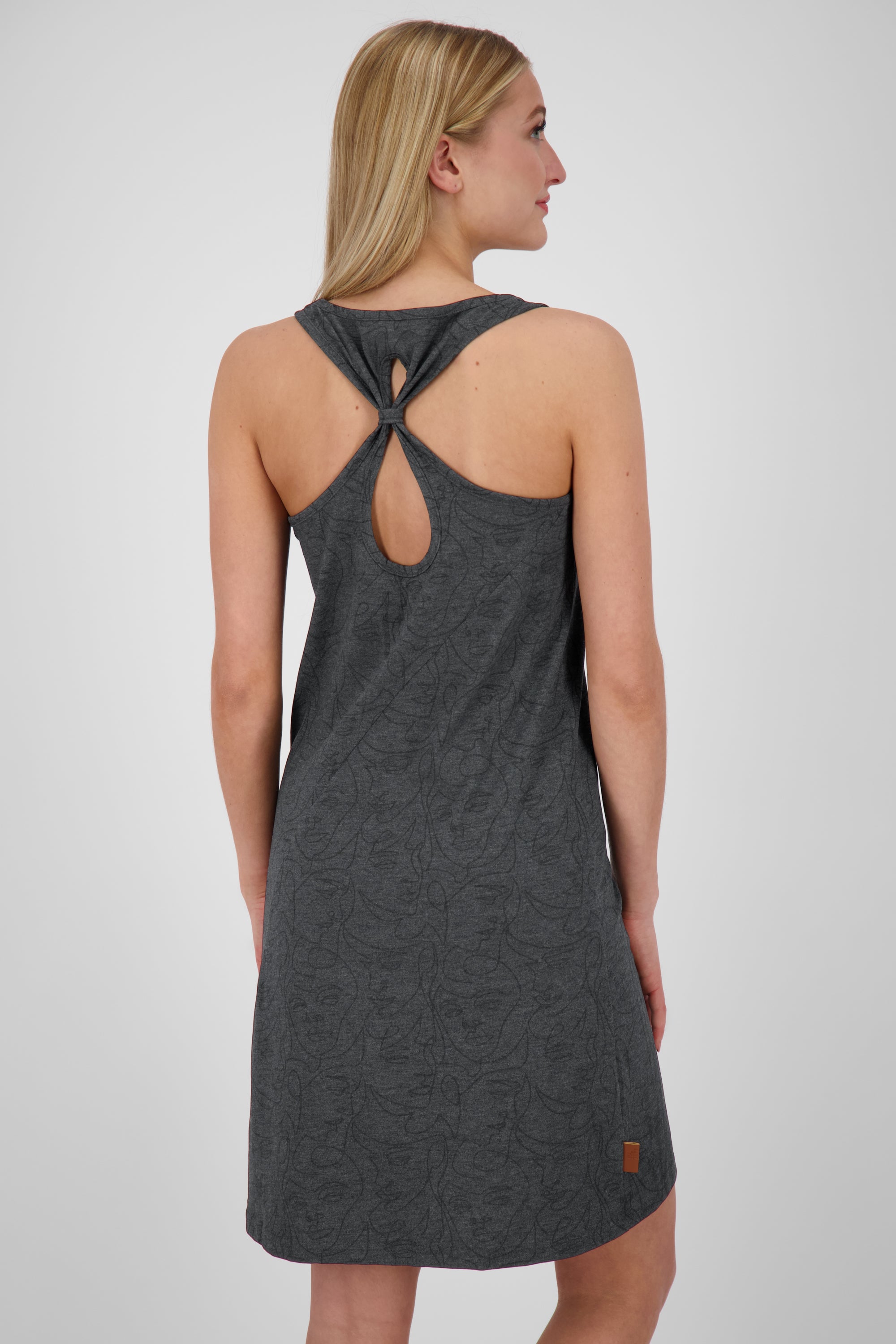 CameronAK Damenkleid - Verspielte Zierknopfleiste und figurbetonter Schnitt Schwarz