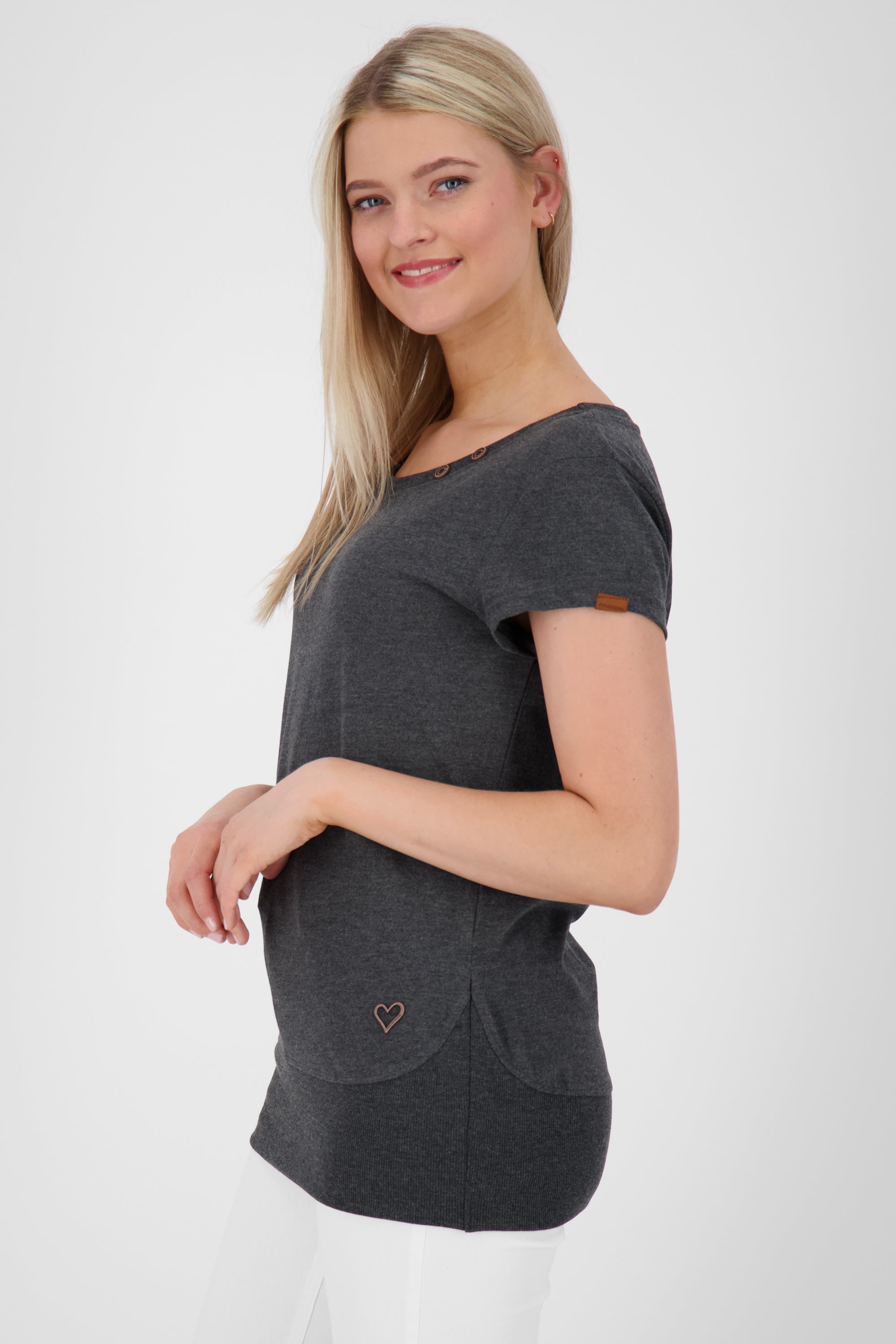 Bereit für den Sommer: CocoAK A T-Shirt mit betonter Silhouette für Damen Schwarz