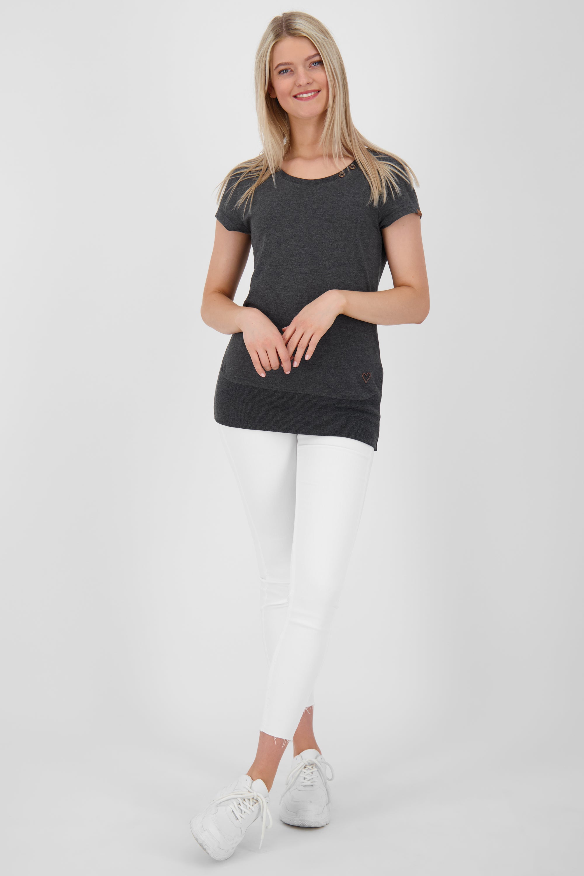 Bereit für den Sommer: CocoAK A T-Shirt mit betonter Silhouette für Damen Schwarz