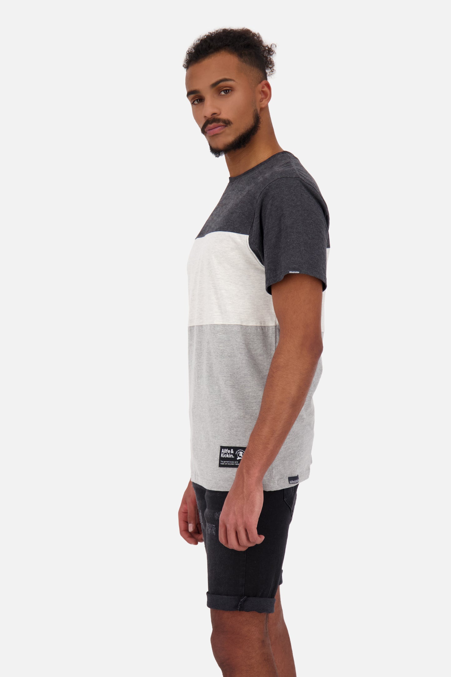 Herren Kurzarmshirt BenAK A: Modischer Hingucker Schwarz