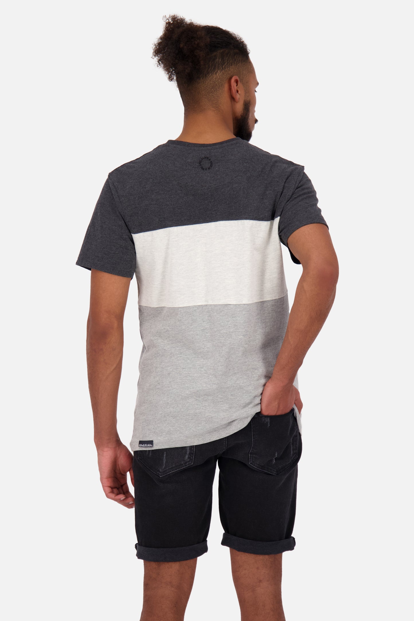 Herren Kurzarmshirt BenAK A: Modischer Hingucker Schwarz