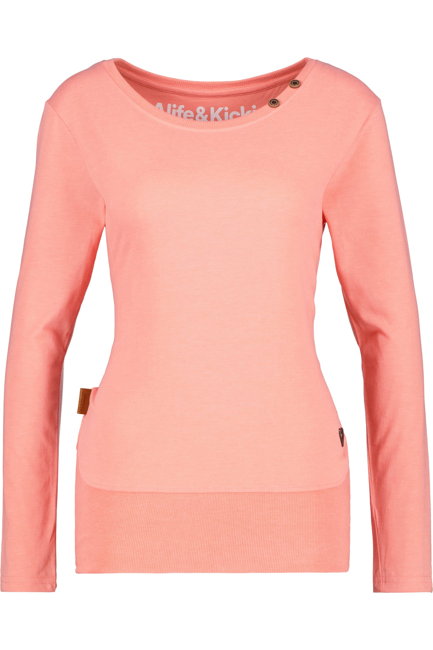CocoAK A Long Langarmshirt für Damen - lässig und modern Orange