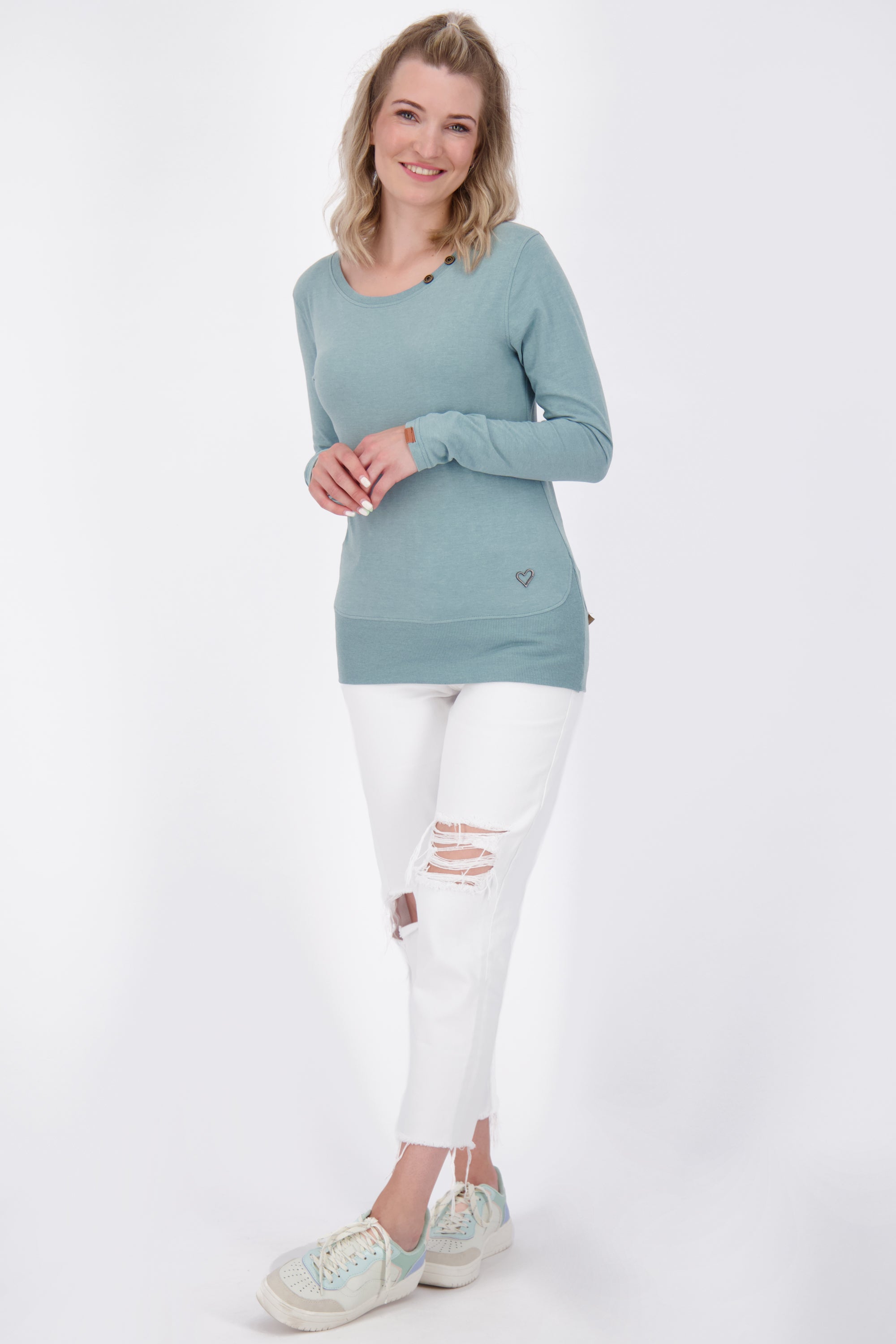 Modisches Damen Longsleeve ConnyAK A - unkompliziert und zeitlos Grau