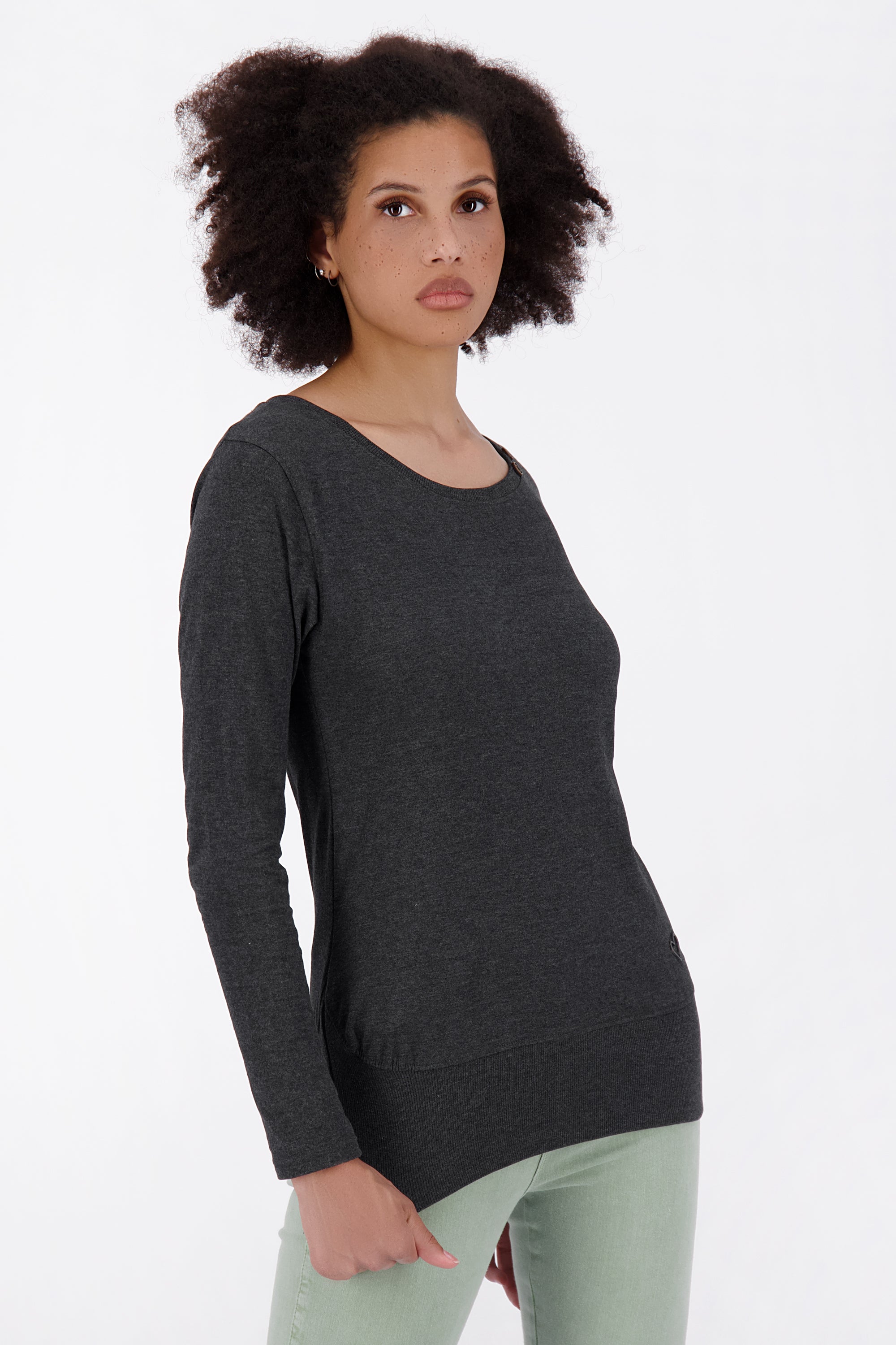 Modisches Damen Longsleeve ConnyAK A - unkompliziert und zeitlos Schwarz