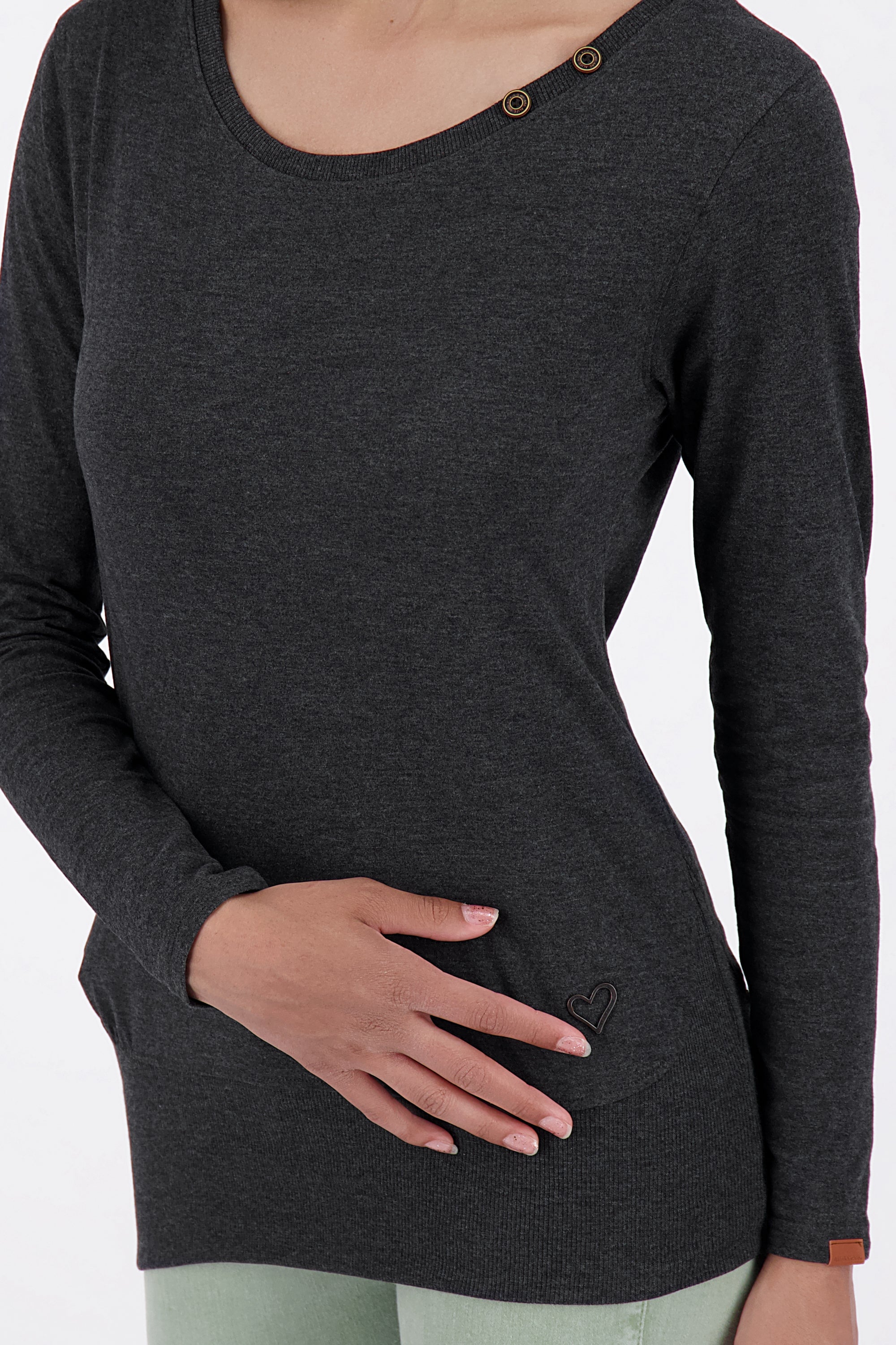Modisches Damen Longsleeve ConnyAK A - unkompliziert und zeitlos Schwarz