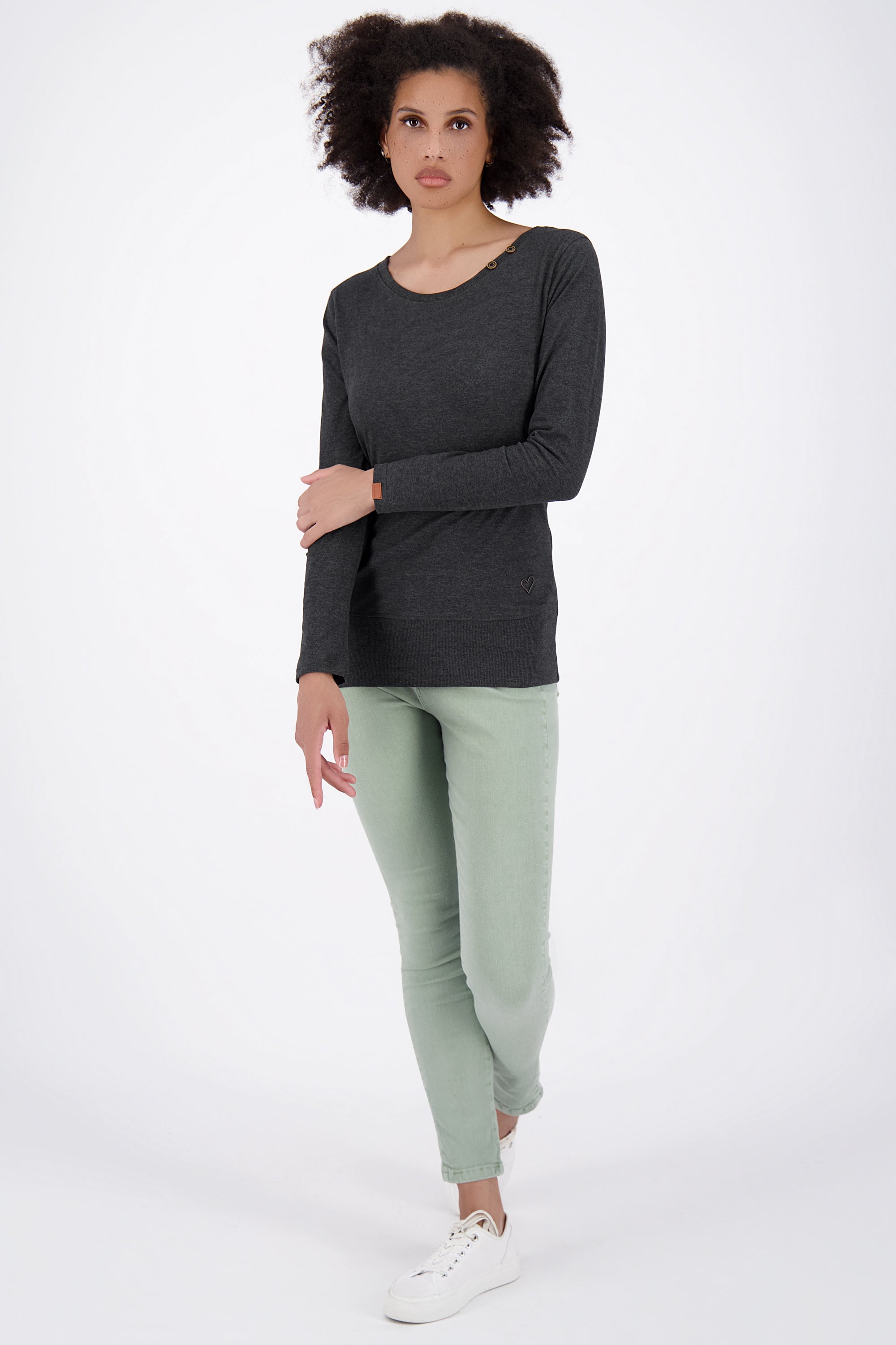 Modisches Damen Longsleeve ConnyAK A - unkompliziert und zeitlos Schwarz