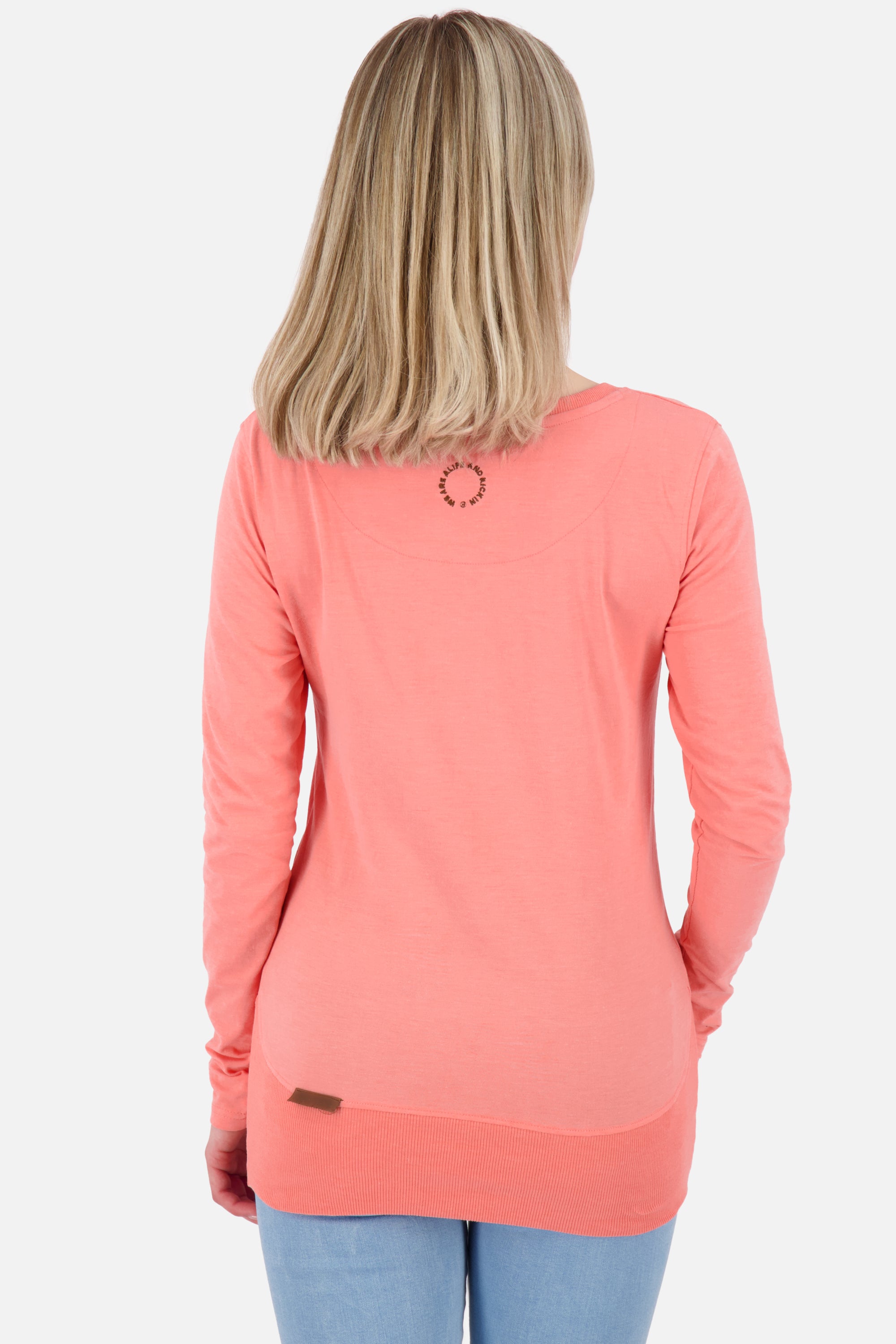 ConnyAK A Langarmshirt verspielt Damen Orange