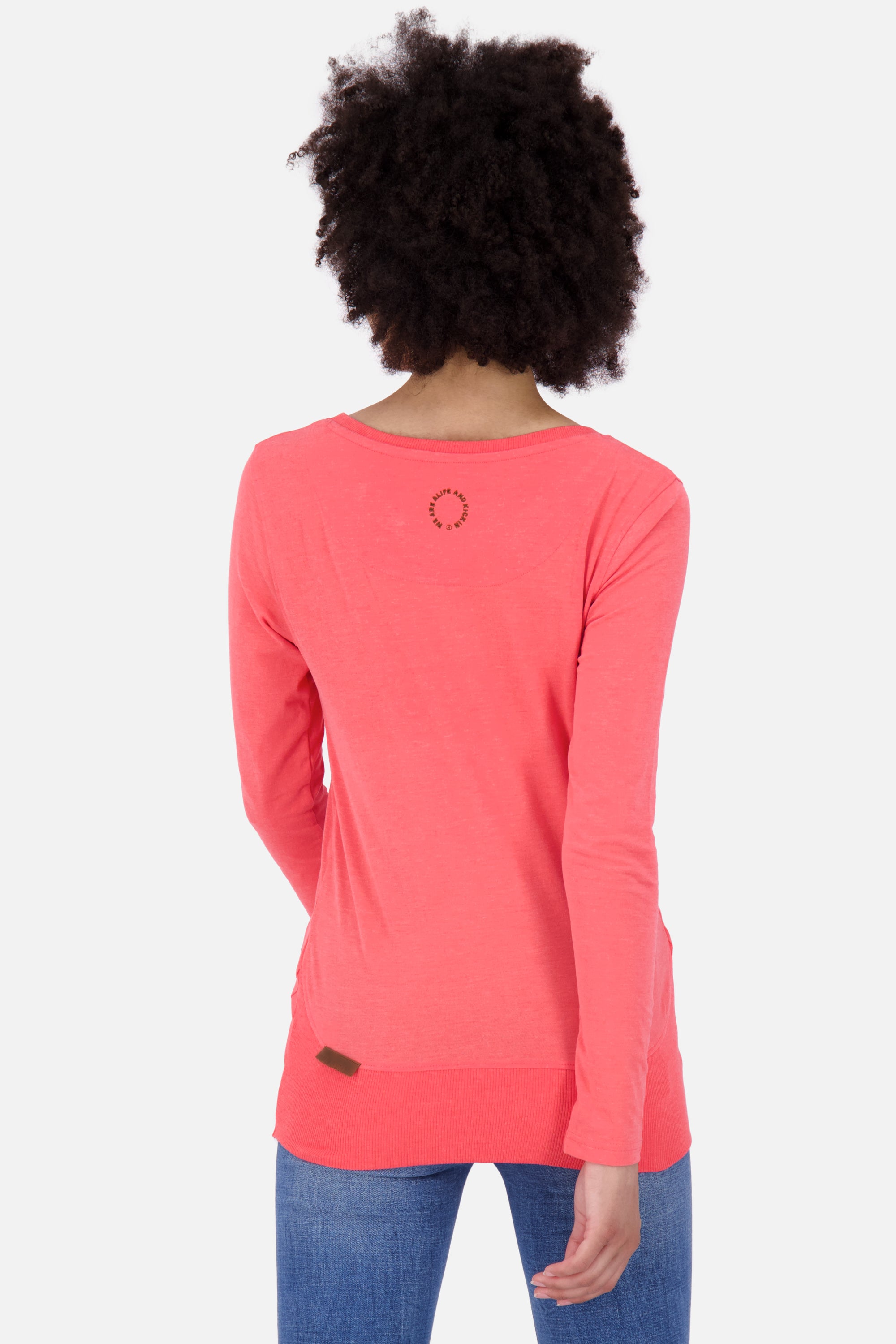 ConnyAK A Langarmshirt verspielt Damen Rot
