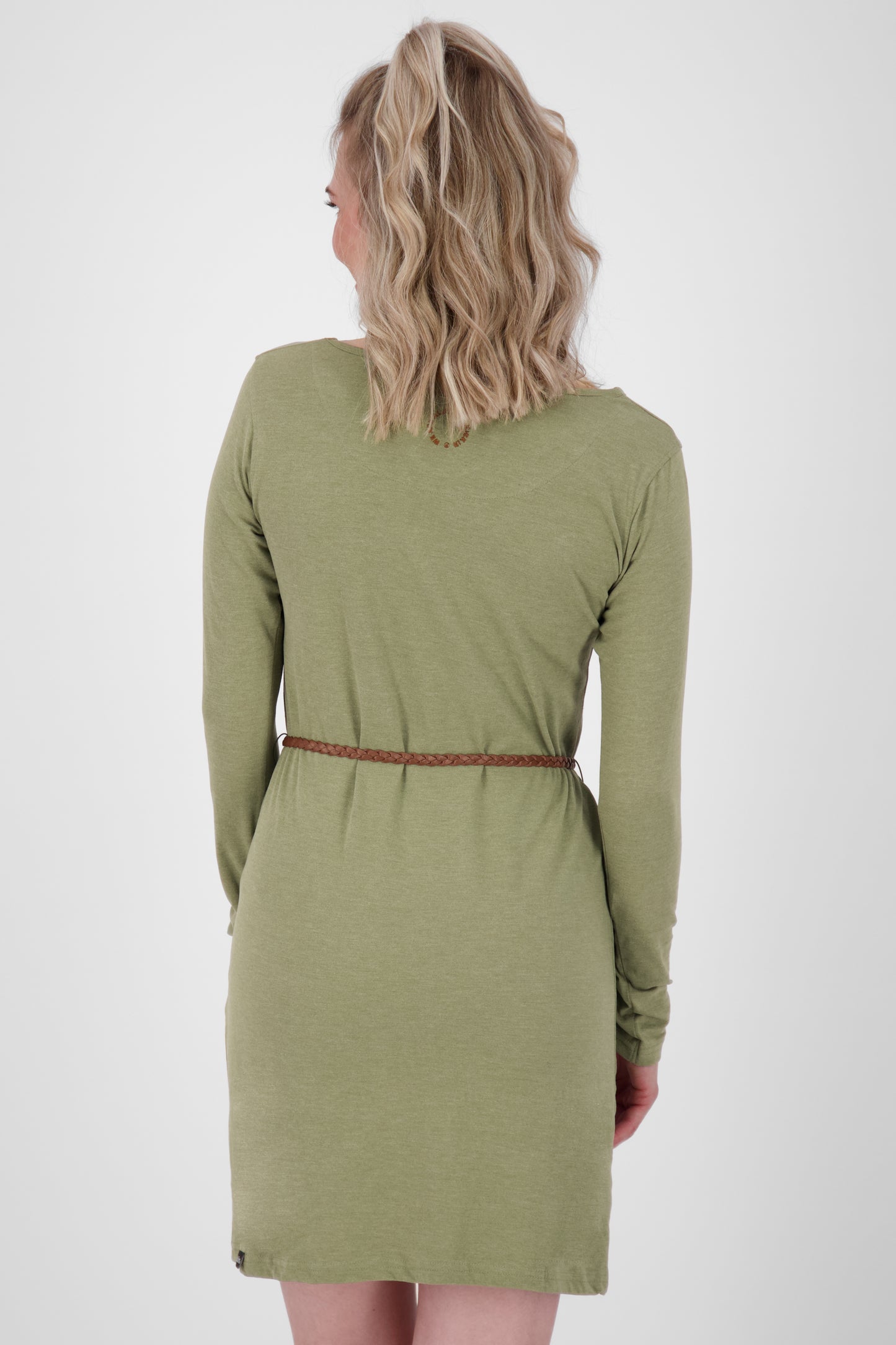EllinAK A Jerseykleid - Mit geflochtenem Gürtel und figurbetonter Passform Grün