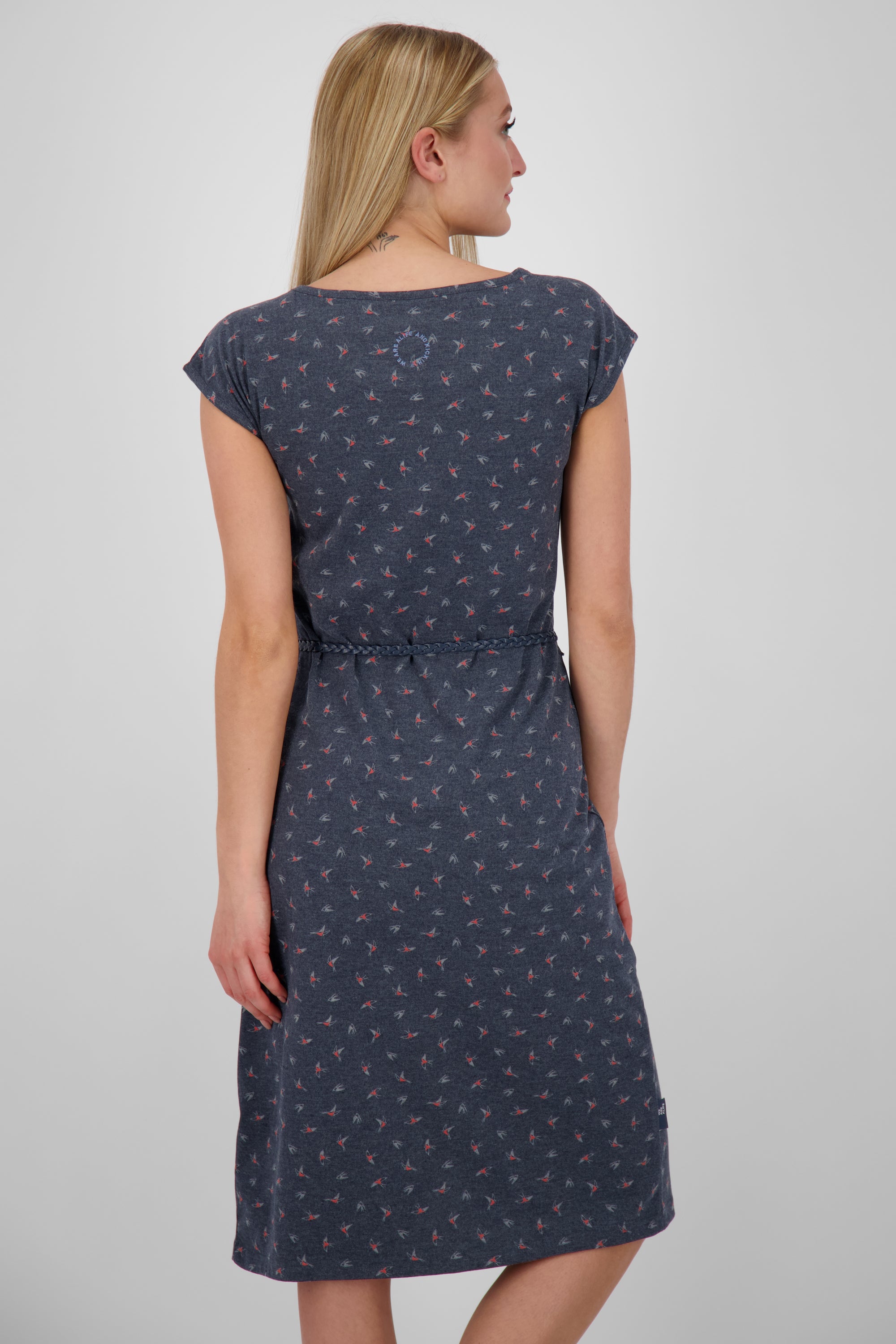 MelliAK Damenkleid mit niedlichen Zierknöpfen Dunkelblau