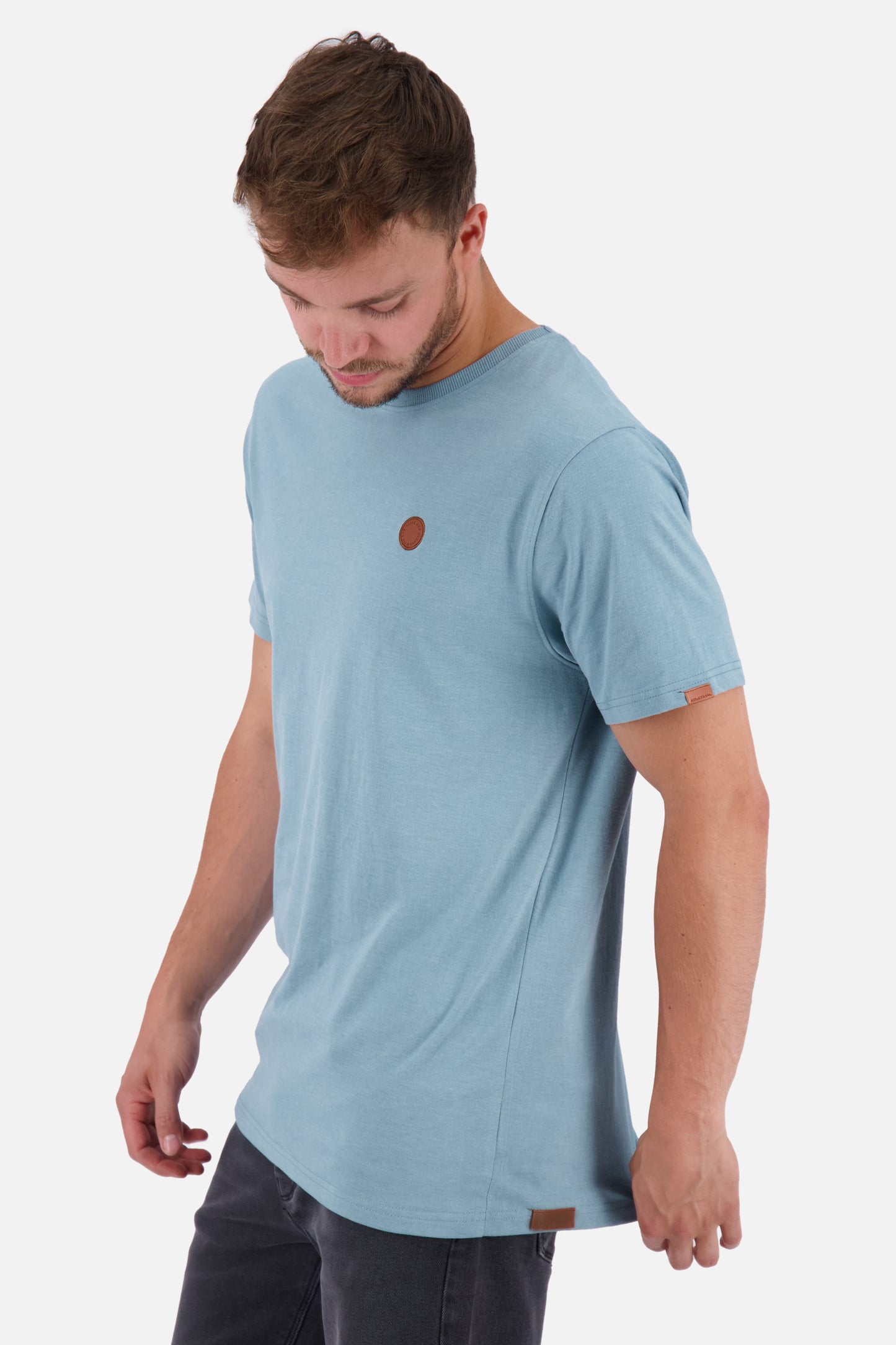 Basic-Shirt für Herren MaddoxAK A in schlichtem Design Grau