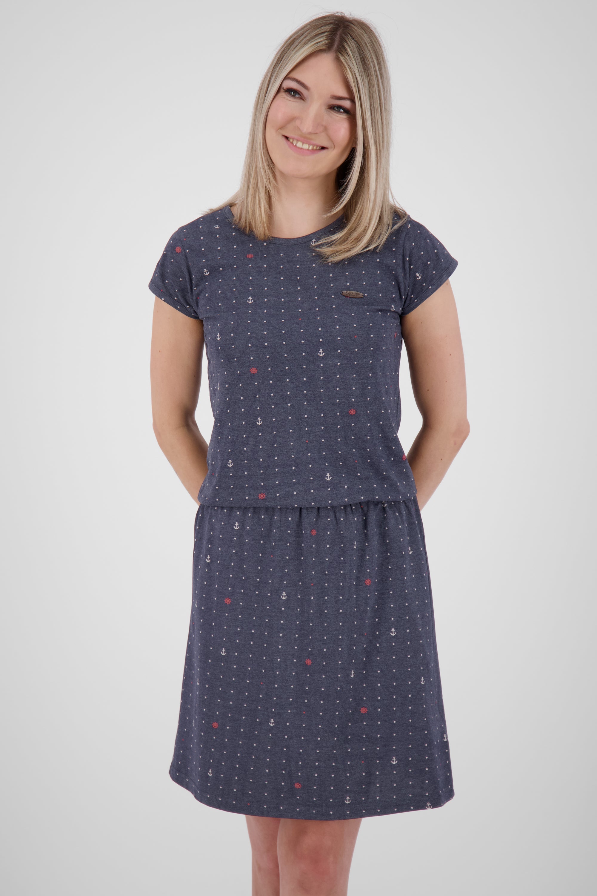 Das gemusterte Sommerkleid ShannaAK B von Alife and Kickin Dunkelblau
