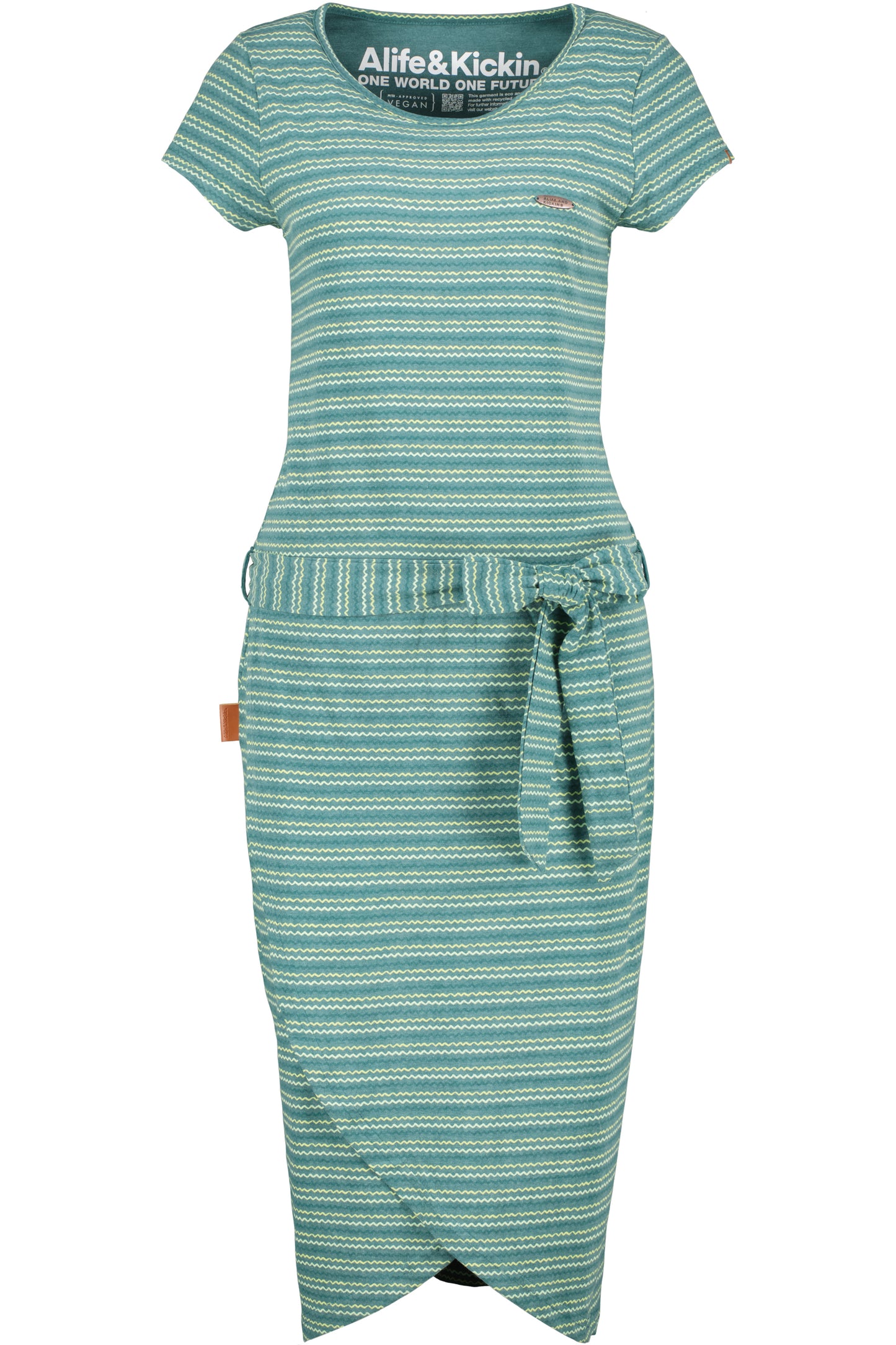 TheaAK Damenkleid mit Allover-Print für den perfekten Sommer-Look Dunkelgrün