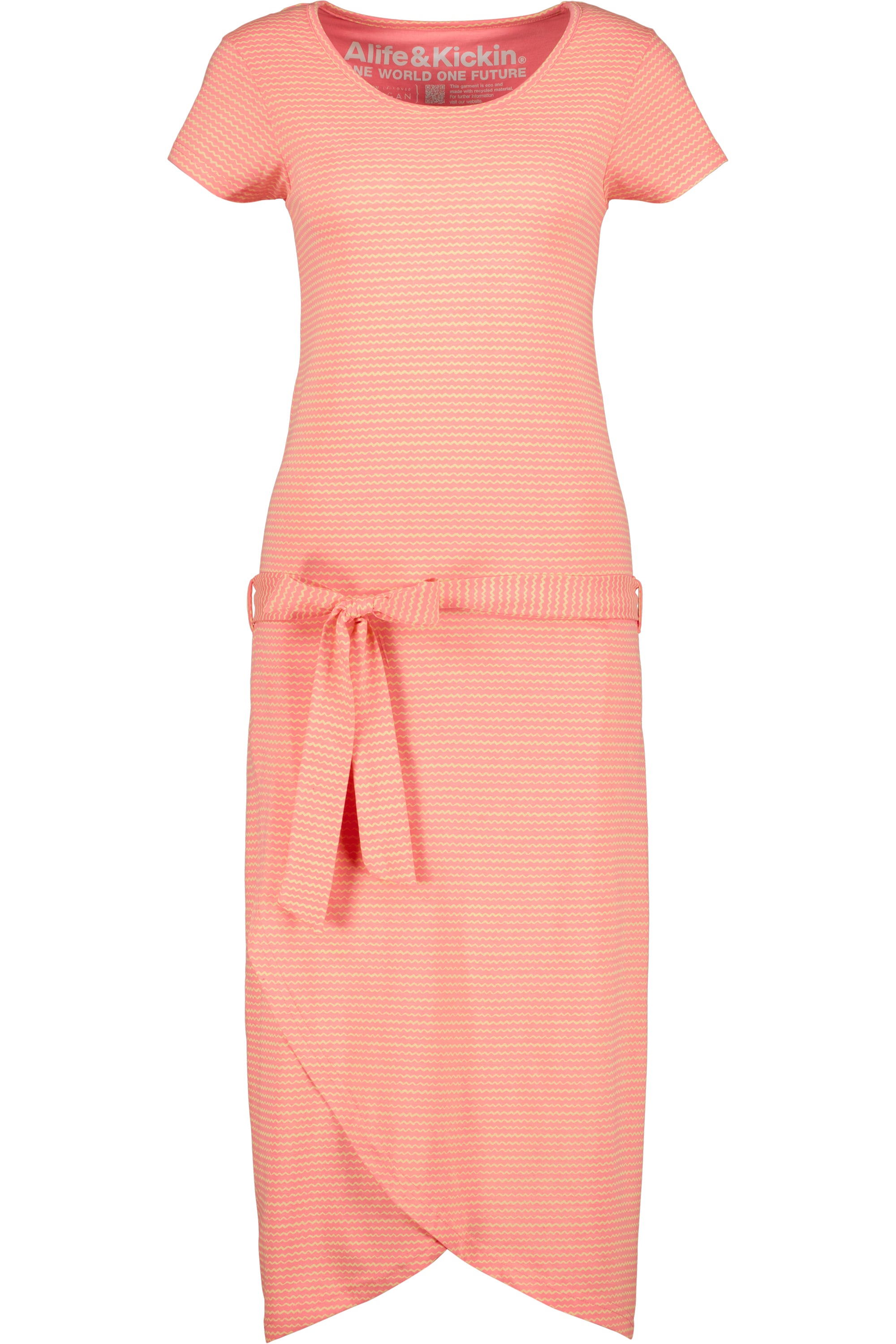 TheaAK B Sommerkleid Damen mit Gürtel Orange