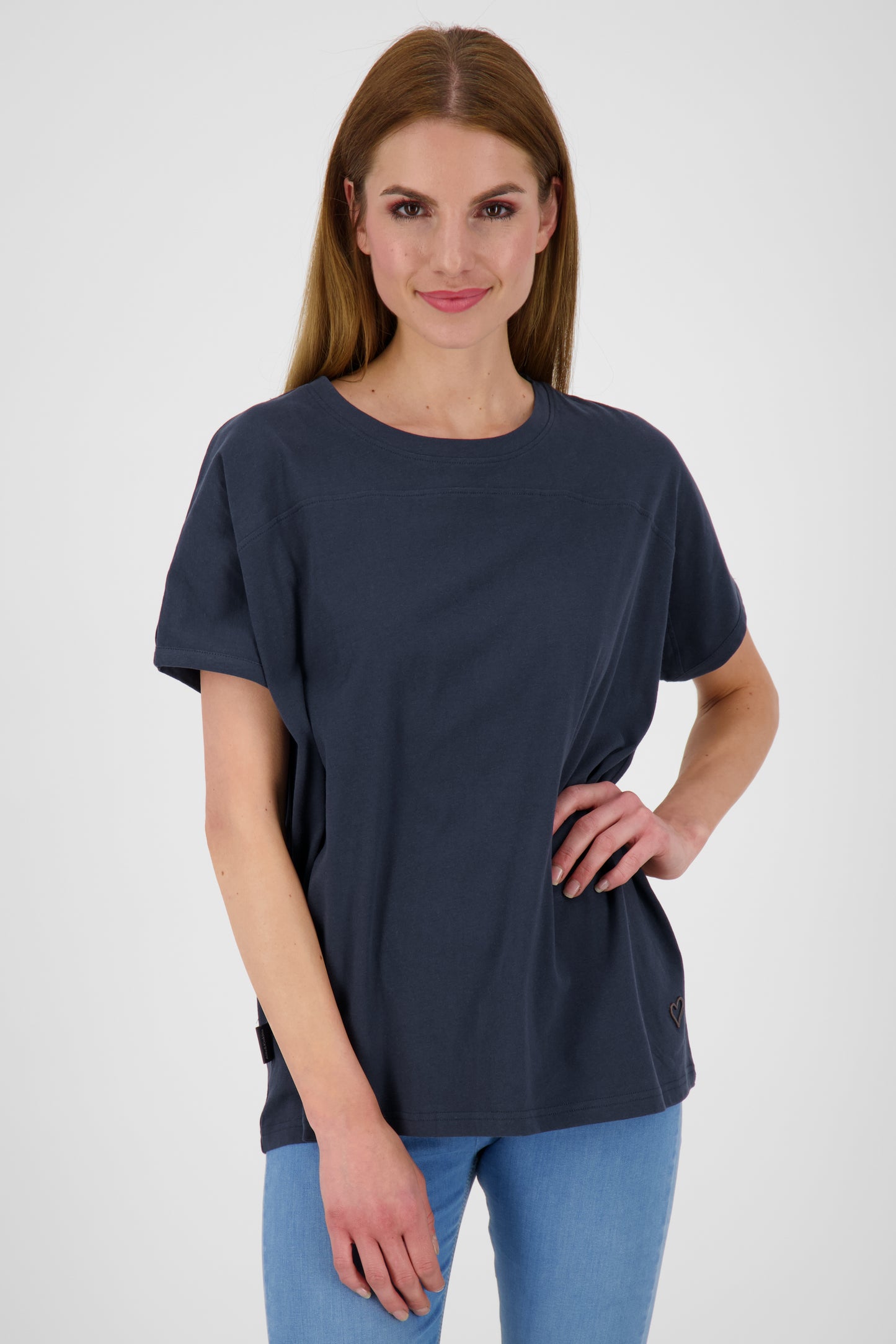 Feminines Kurzarmshirt DiniAK in trendigen Farben Dunkelblau