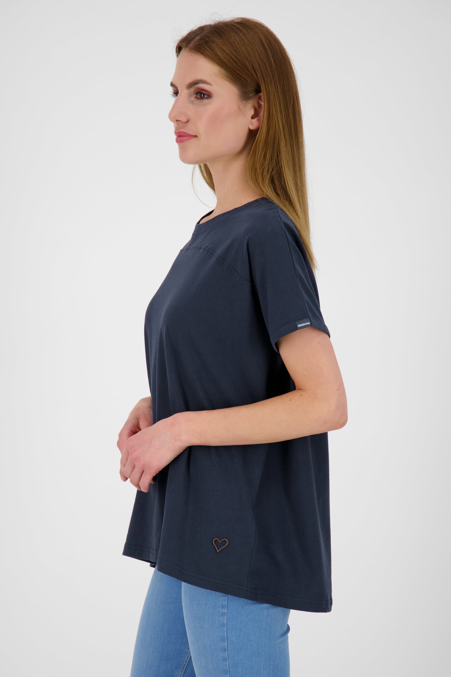Feminines Kurzarmshirt DiniAK in trendigen Farben Dunkelblau