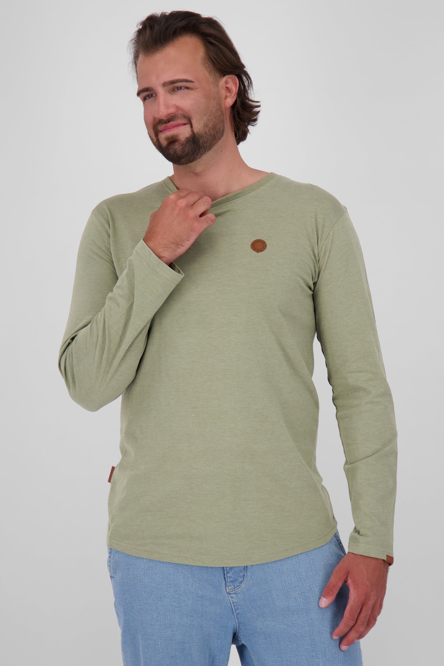Herren Langarmshirt AlexAK A - Nachhaltig und stylisch Grün