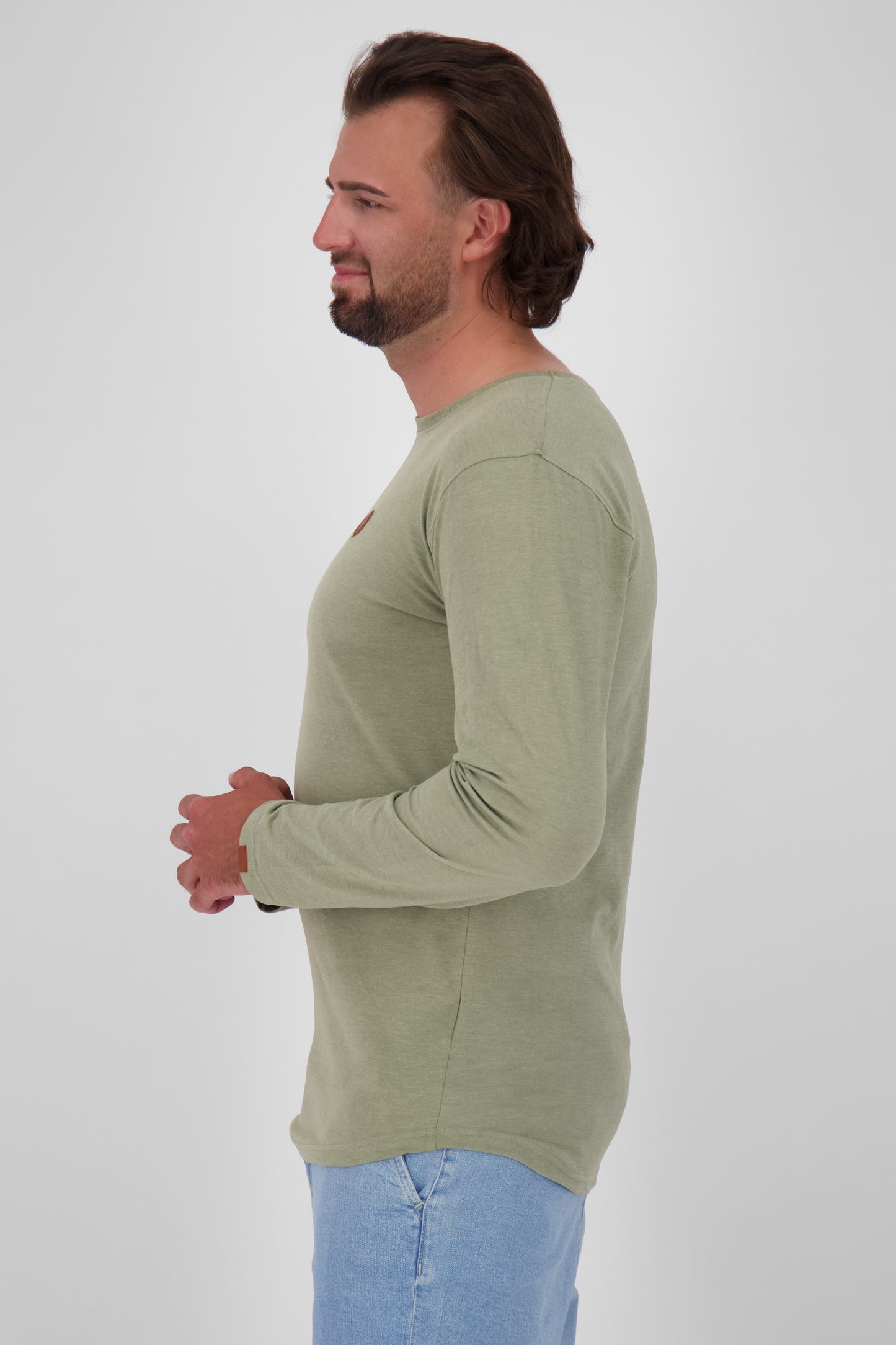 Herren Langarmshirt AlexAK A - Nachhaltig und stylisch Grün