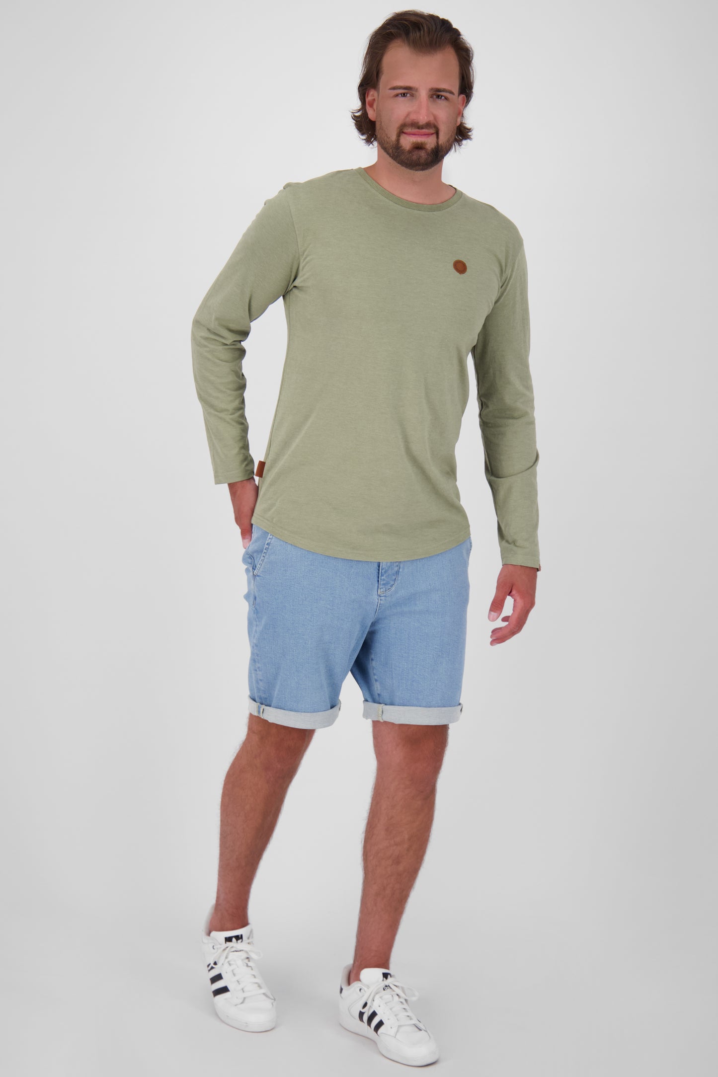 Herren Langarmshirt AlexAK A - Nachhaltig und stylisch Grün