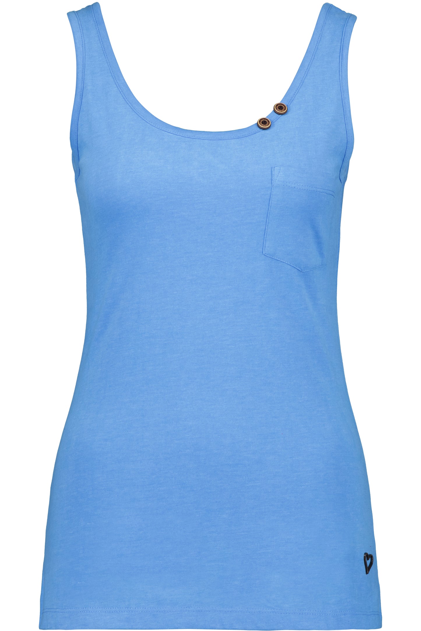 Dezent geschnittenes Damen Longsleeve LeaAK B mit Muster Blau