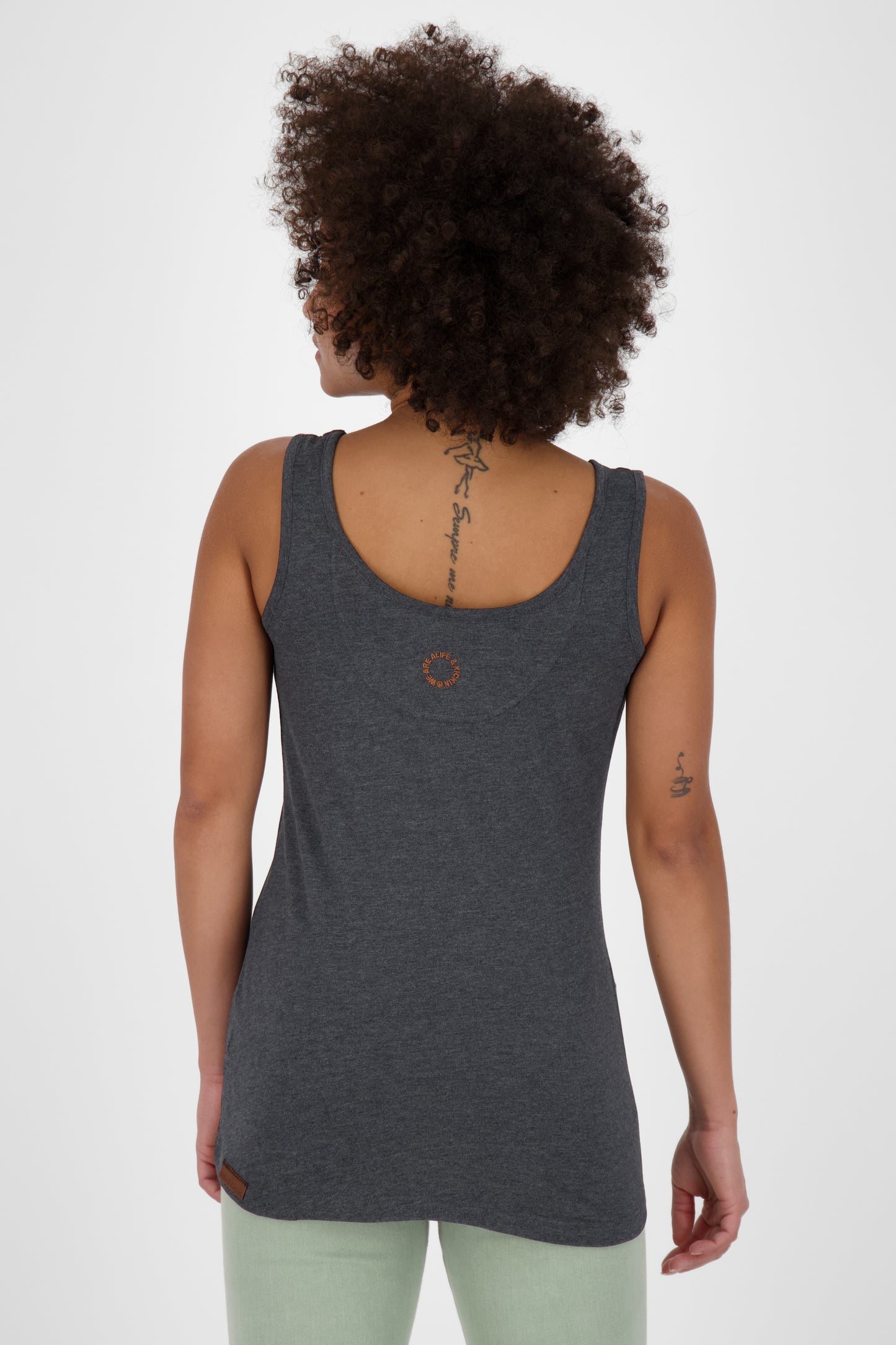 Dezent geschnittenes Damen Longsleeve LeaAK B mit Muster Schwarz